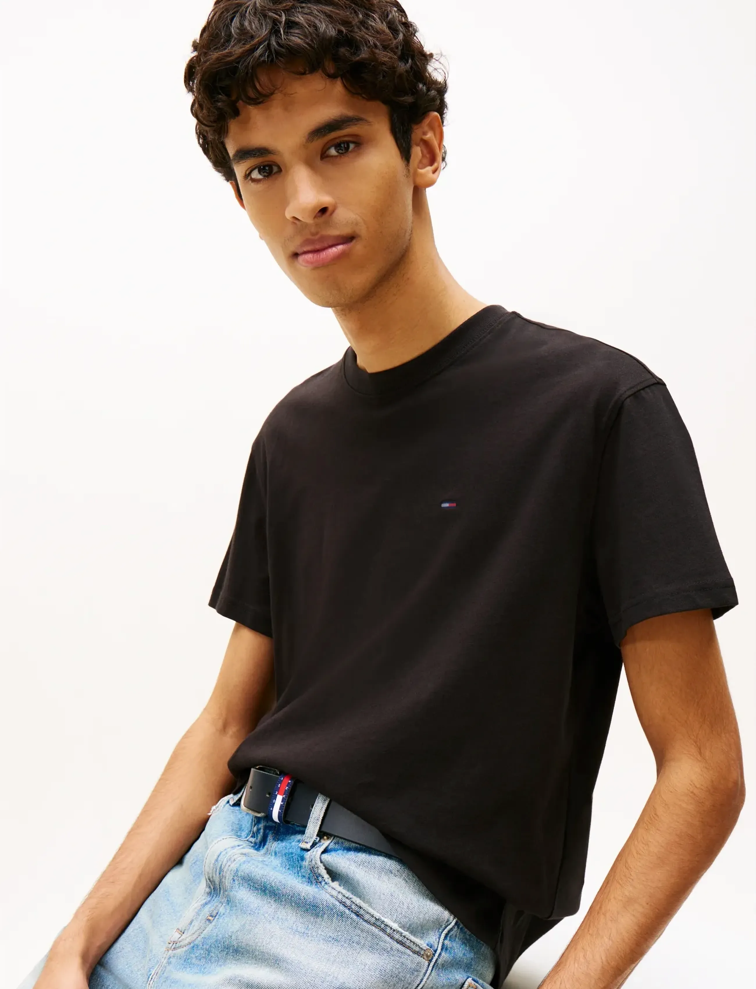 Tommy Jeans - TJM REG SFLAG SS TEE EXT - kurzärmelig - black - 4