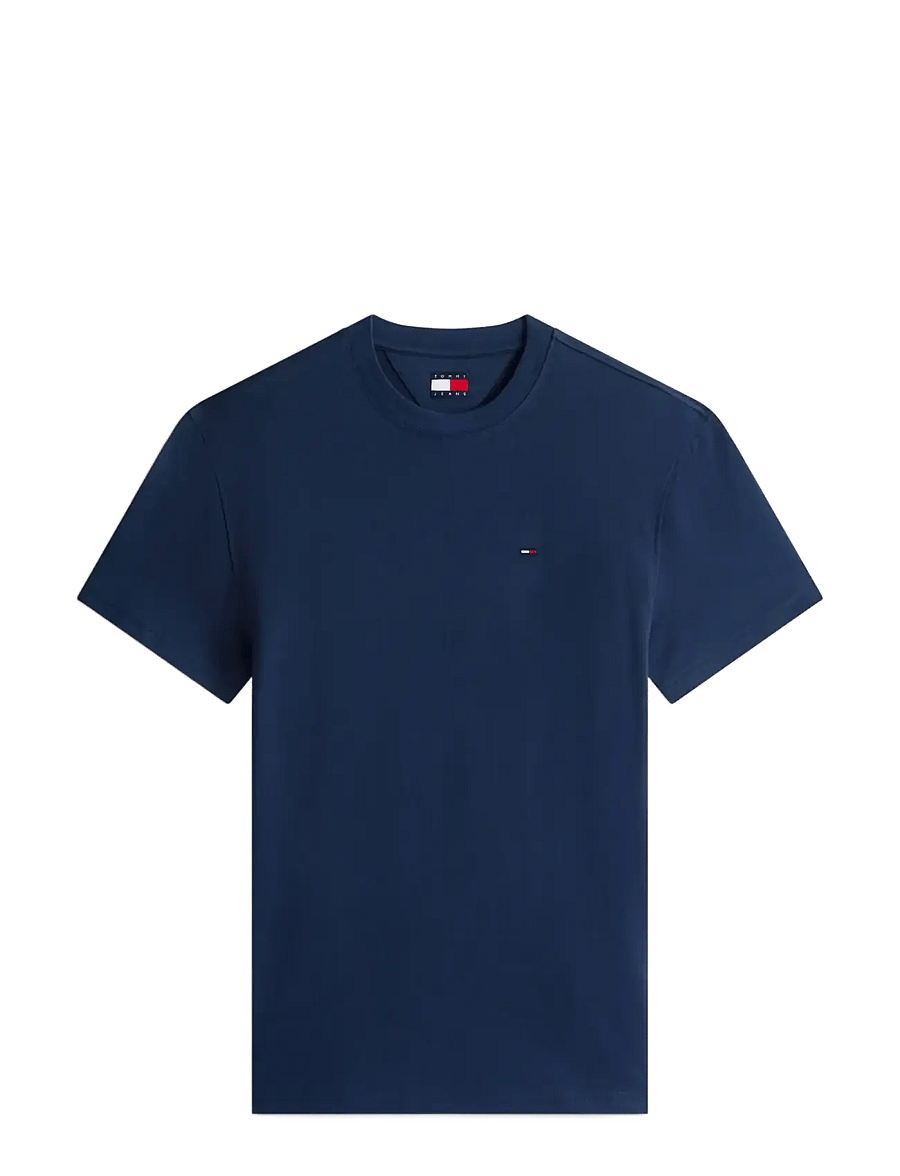 Tommy Jeans - TJM REG SFLAG SS TEE EXT - kurzärmelige t-shirts - dark blue - 1