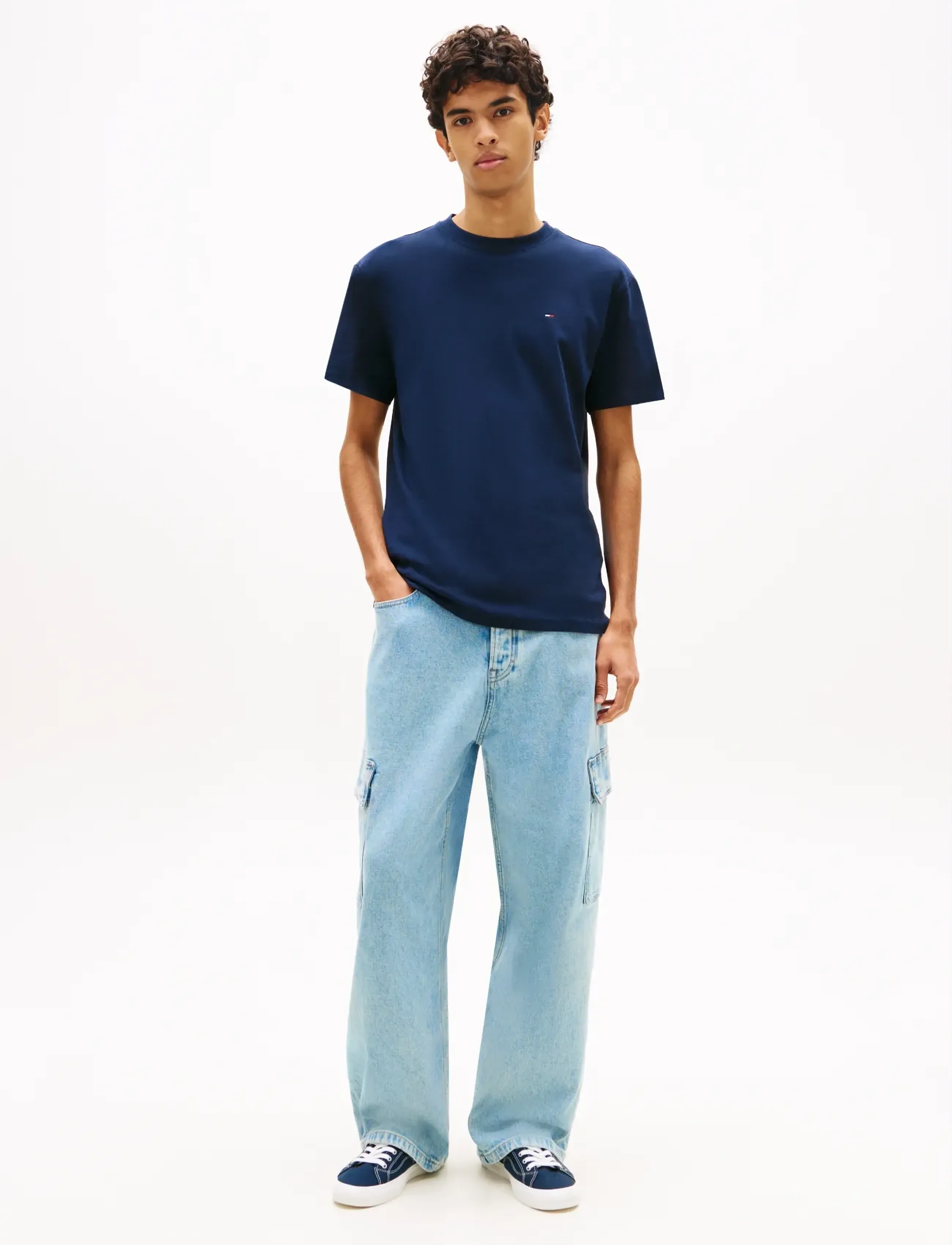 Tommy Jeans - TJM REG SFLAG SS TEE EXT - kurzärmelig - dark blue - 3