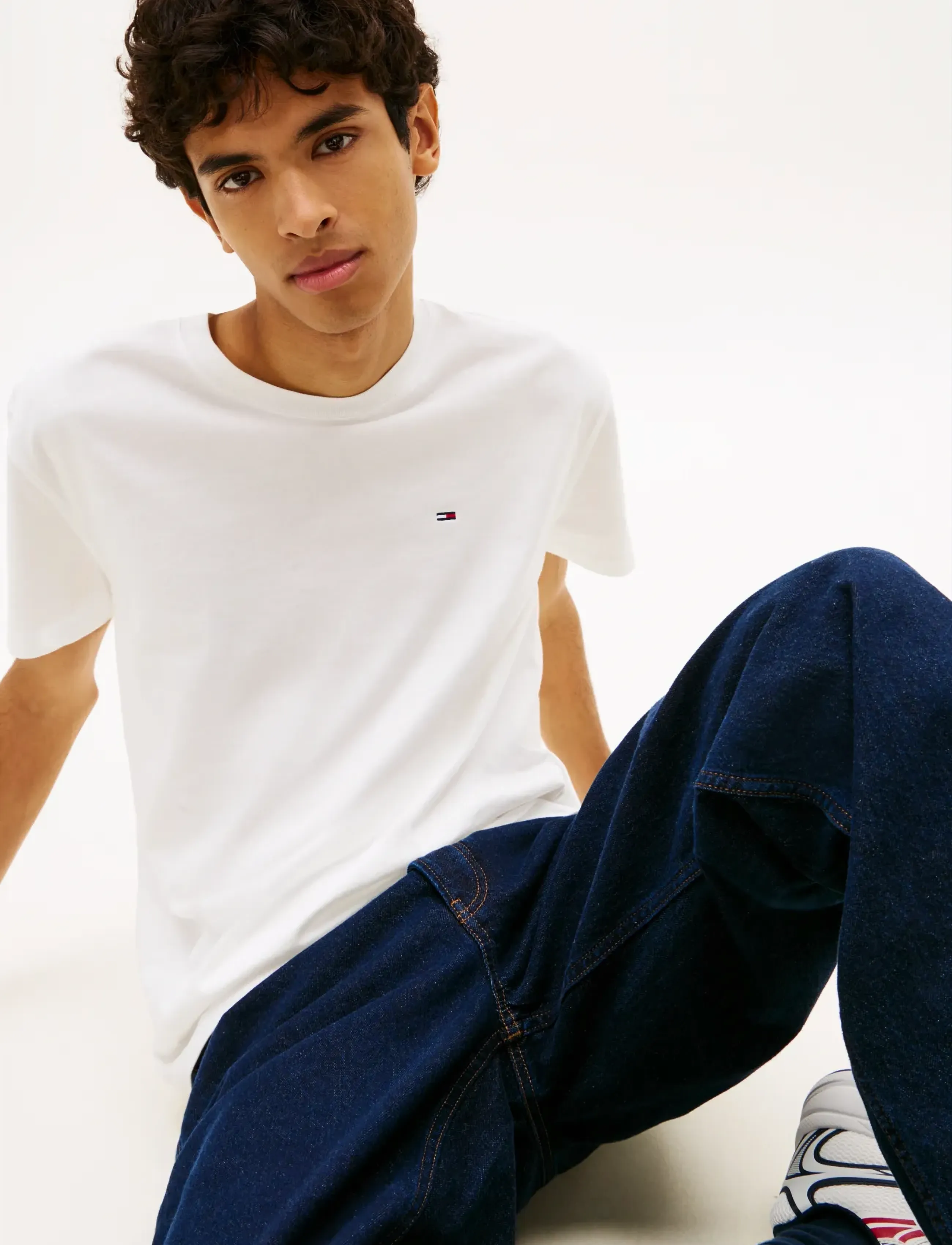 Tommy Jeans - TJM REG SFLAG SS TEE EXT - short-sleeved t-shirts - ecru - 4
