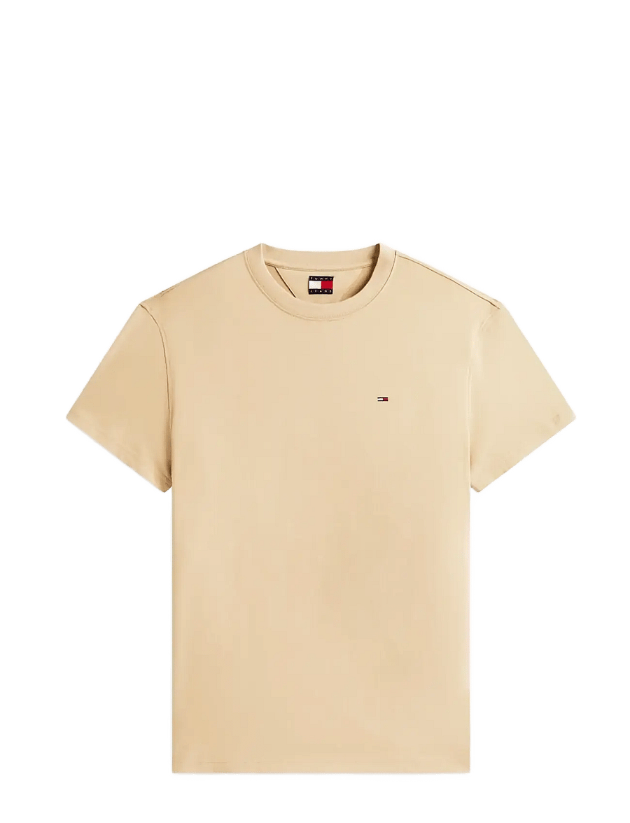 Tommy Jeans - TJM REG SFLAG SS TEE EXT - short-sleeved t-shirts - gentle gold - 1