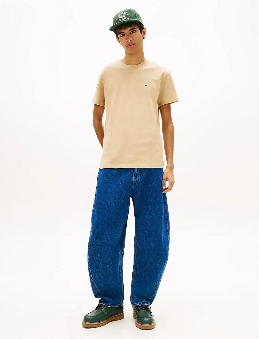 Tommy Jeans - TJM REG SFLAG SS TEE EXT - short-sleeved t-shirts - gentle gold - 3