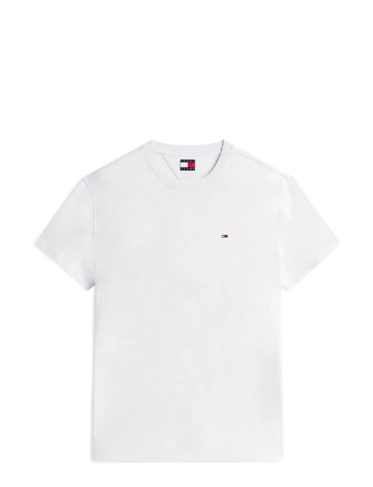 Tommy Jeans TJM REG SFLAG SS TEE EXT - Riided - ICE GREY HEATHER / white