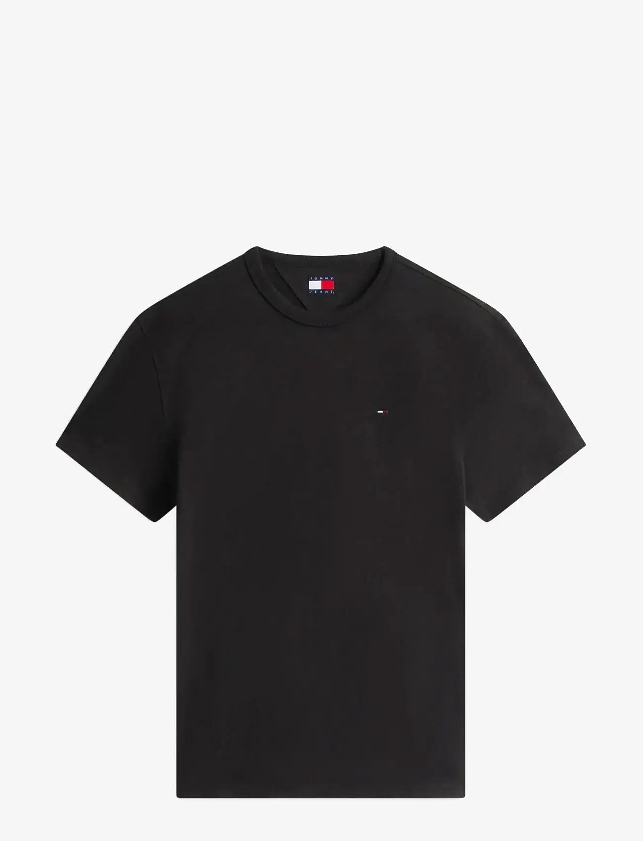 Tommy Jeans - TJM REG SFLAG SLUB SS TEE - kortærmede t-shirts - black - 1