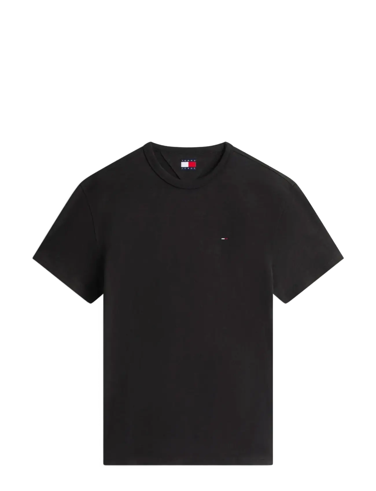 Tommy Jeans TJM REG SFLAG SLUB SS TEE - Shoppa under 300kr - BLACK / black
