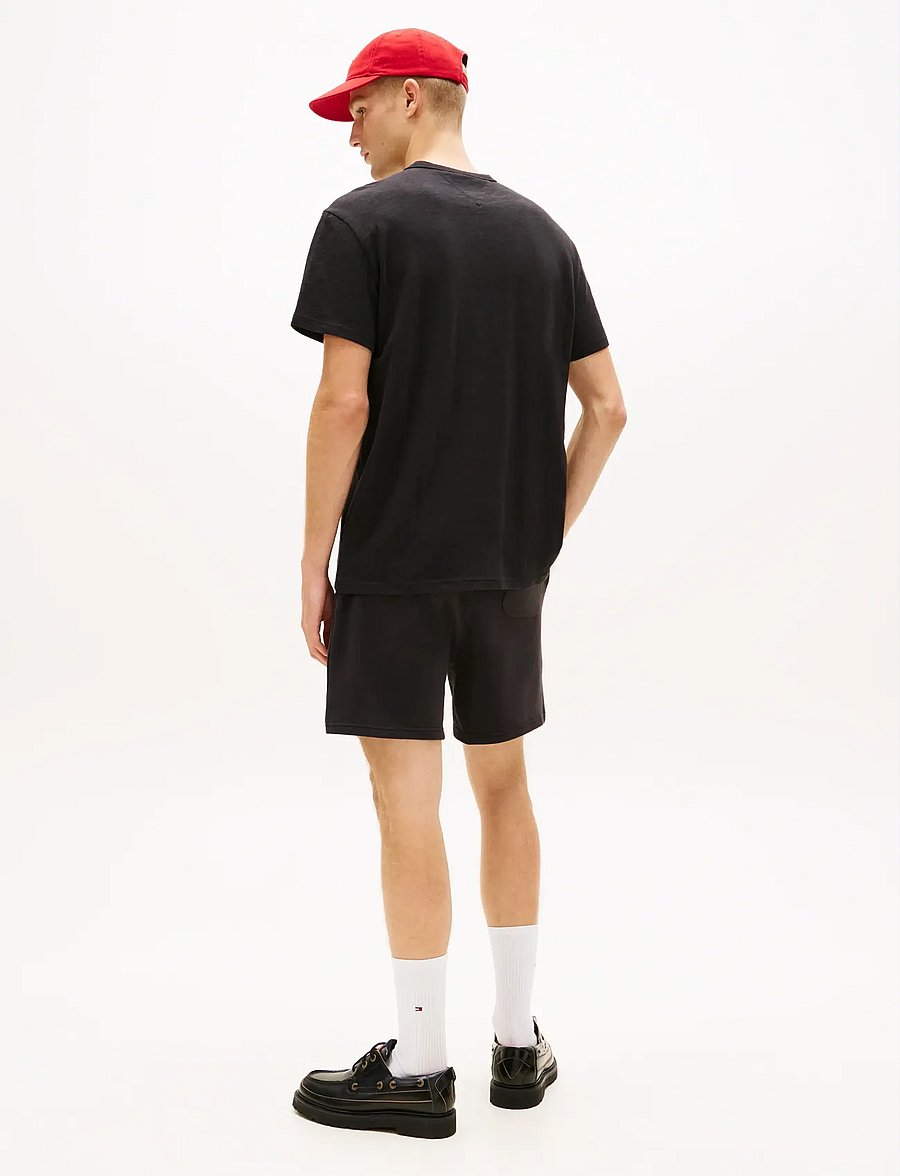 Tommy Jeans - TJM REG SFLAG SLUB SS TEE - short-sleeved t-shirts - black - 2