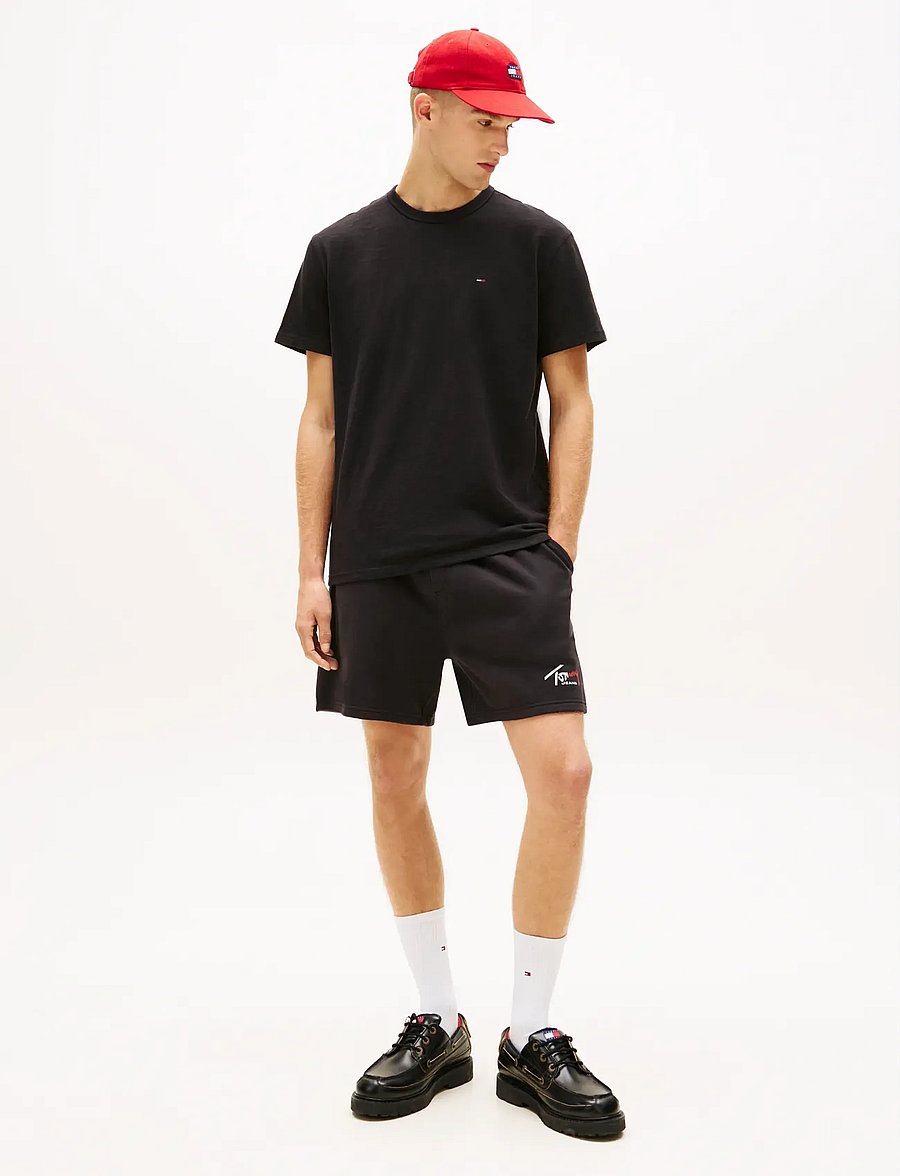 Tommy Jeans - TJM REG SFLAG SLUB SS TEE - short-sleeved t-shirts - black - 3