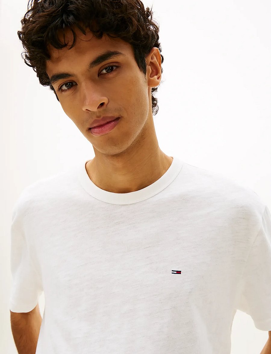 Tommy Jeans - TJM REG SFLAG SLUB SS TEE - kurzärmelig - ecru - 4