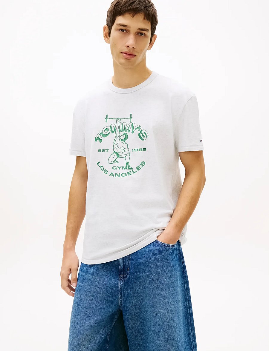 Tommy Jeans - TJM REG LIFTER SS TEE - ice grey heather - 0