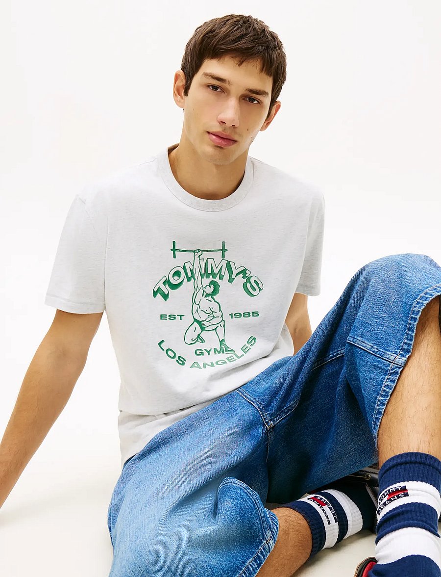Tommy Jeans - TJM REG LIFTER SS TEE - ice grey heather - 4