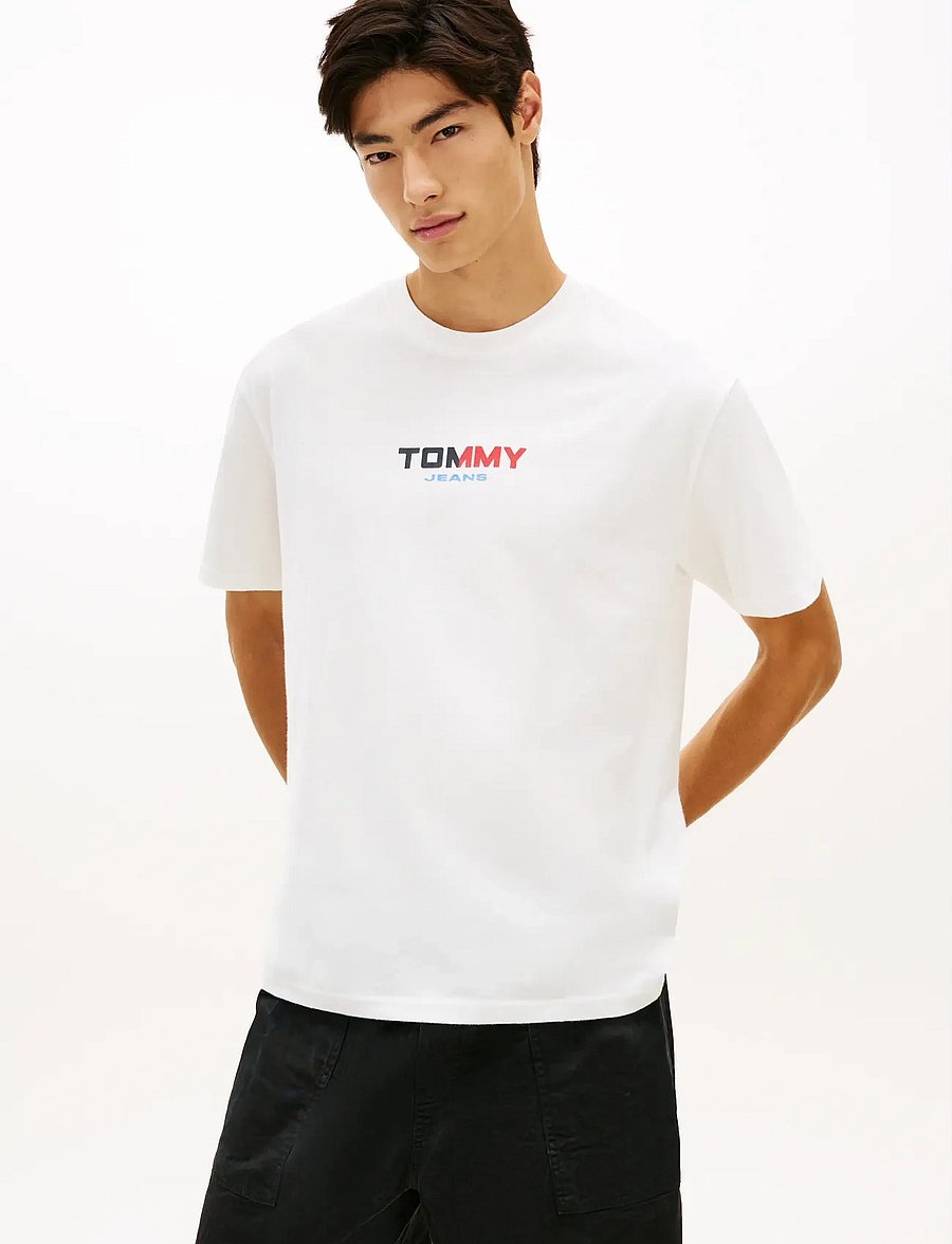 Tommy Jeans - TJM RLX LA BACKPRINT SS TEE EXT - kurzärmelig - ecru - 0