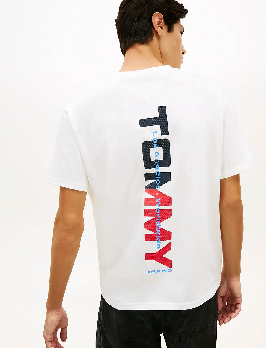 Tommy Jeans - TJM RLX LA BACKPRINT SS TEE EXT - kurzärmelig - ecru - 4