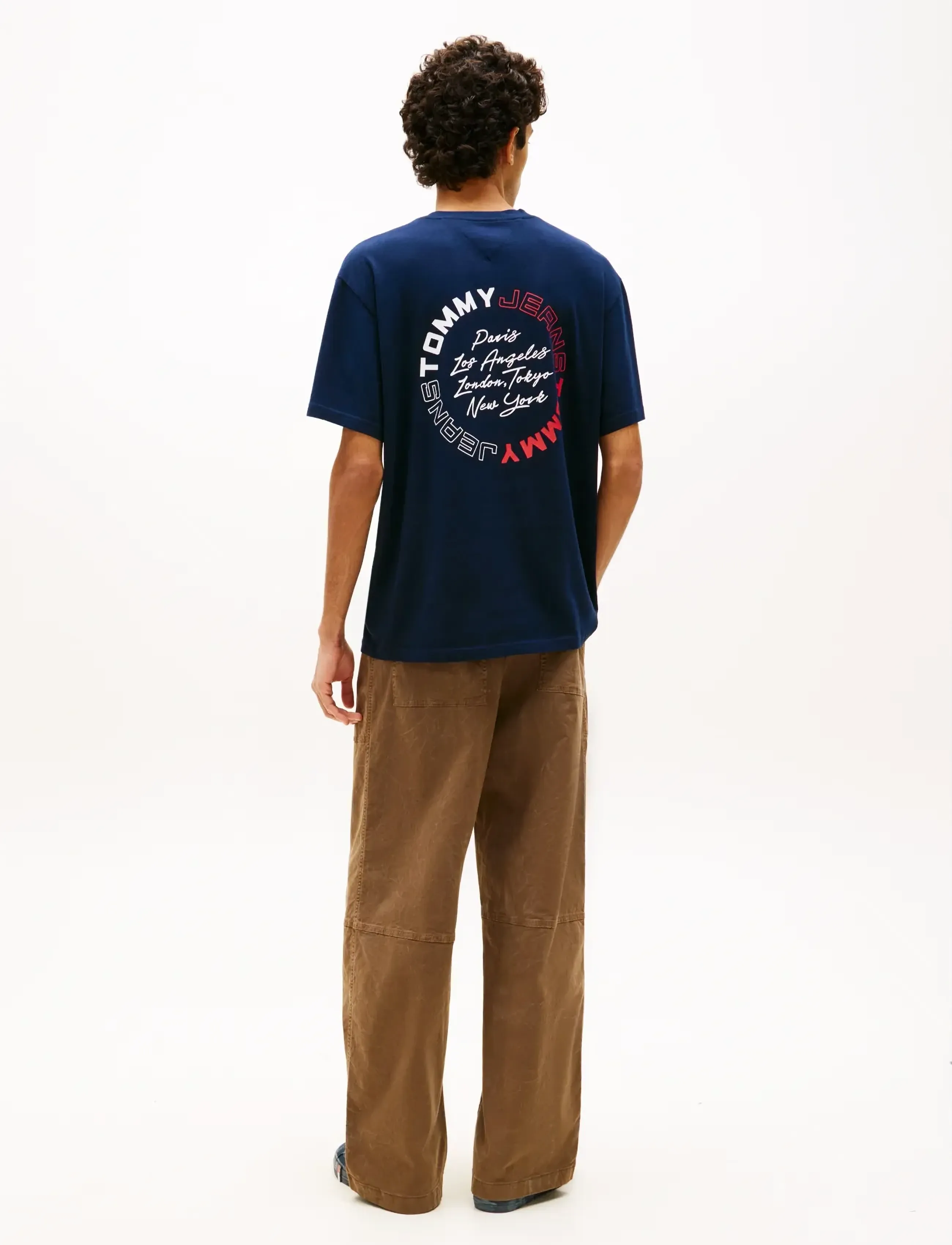 Tommy Jeans - TJM RLX SIGN CIRCLE SS TEE EXT - kurzärmelige t-shirts - dark night navy - 2