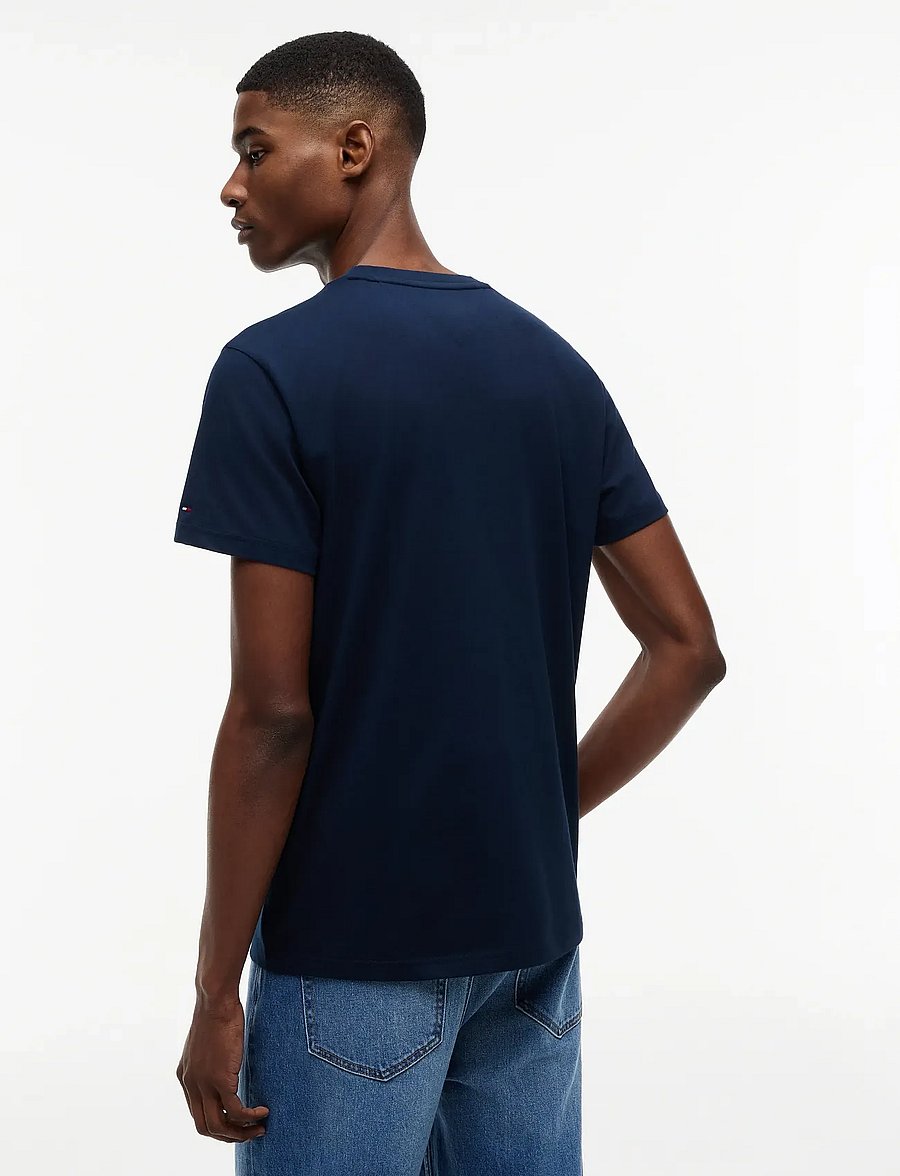 Tommy Jeans - TJM SLIM SIGN CHEST SS TEE EXT - lühikeste varrukatega t-särgid - dark night navy - 2
