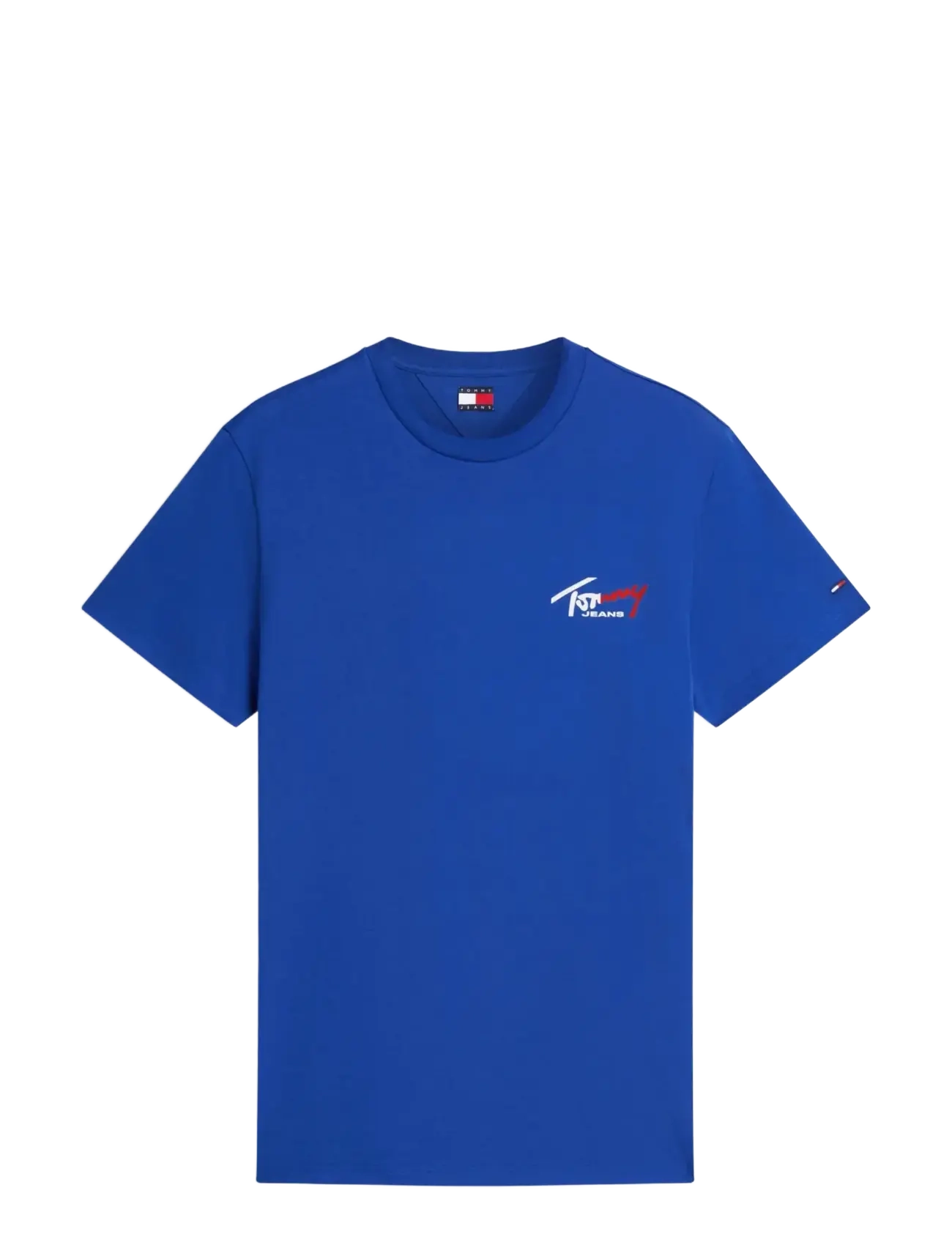 Tommy Jeans - TJM SLIM SIGN CHEST SS TEE EXT - kortærmede t-shirts - providence blue - 1