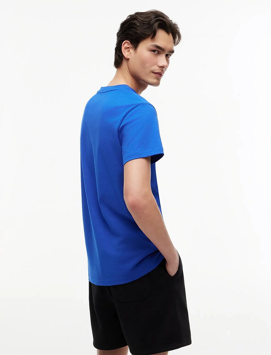 Tommy Jeans - TJM SLIM SIGN CHEST SS TEE EXT - short-sleeved t-shirts - providence blue - 2