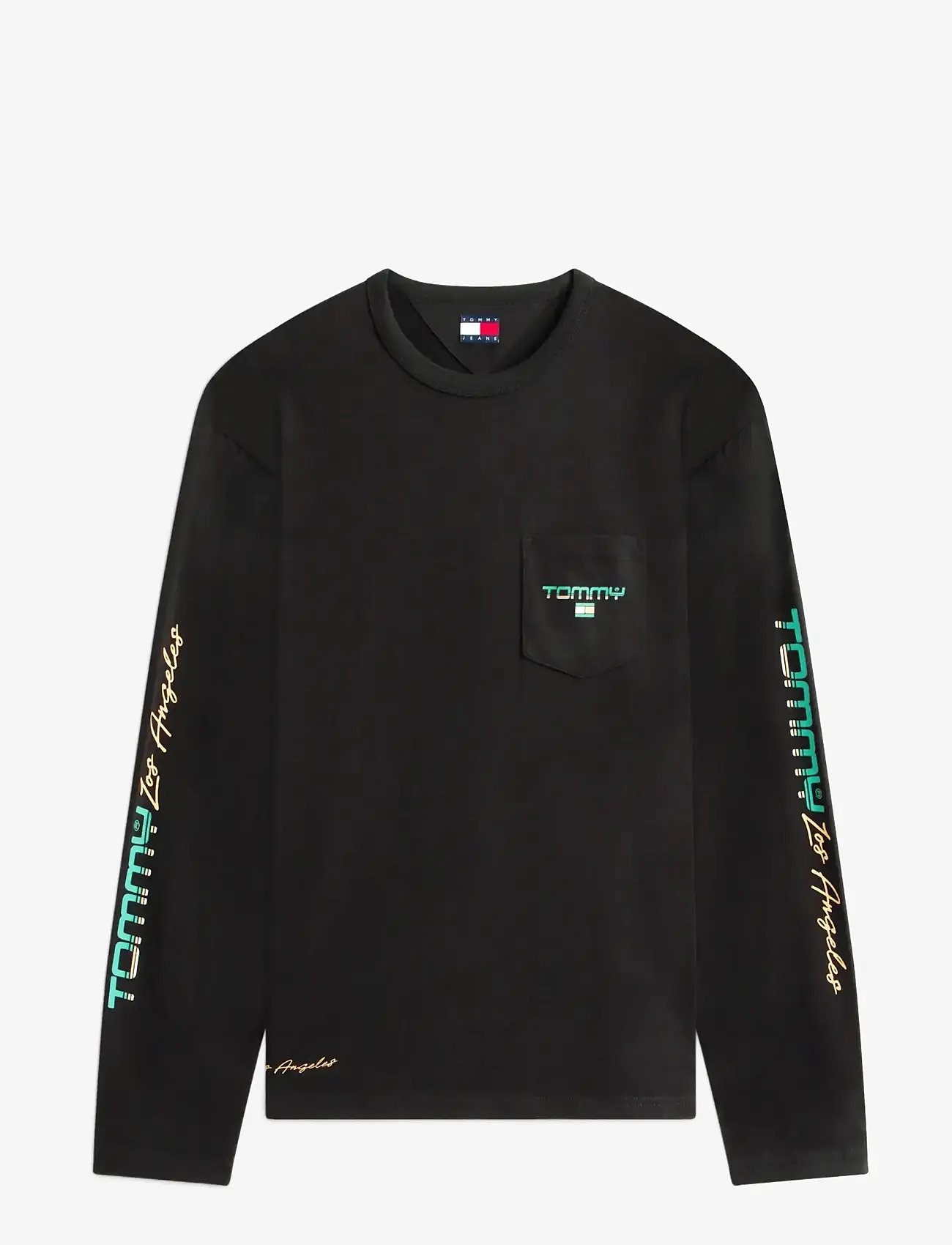 Tommy Jeans - TJM RLX LA LS TEE - långärmade t-shirts - black - 1
