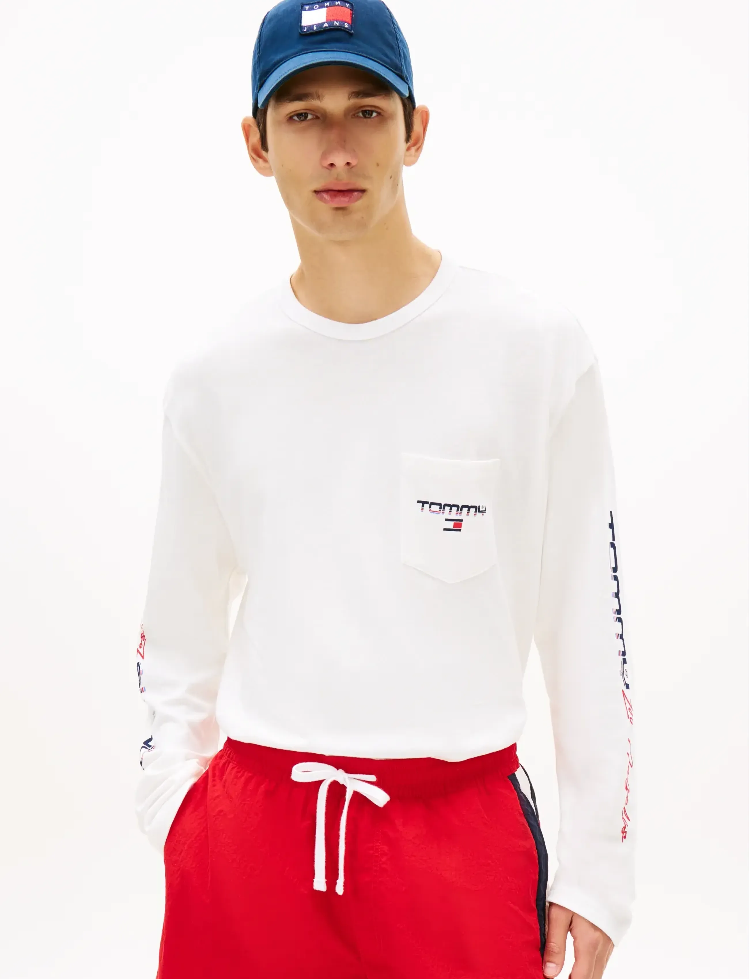 Tommy Jeans TJM RLX LA LS TEE - Tommy Hilfiger - ECRU / white
