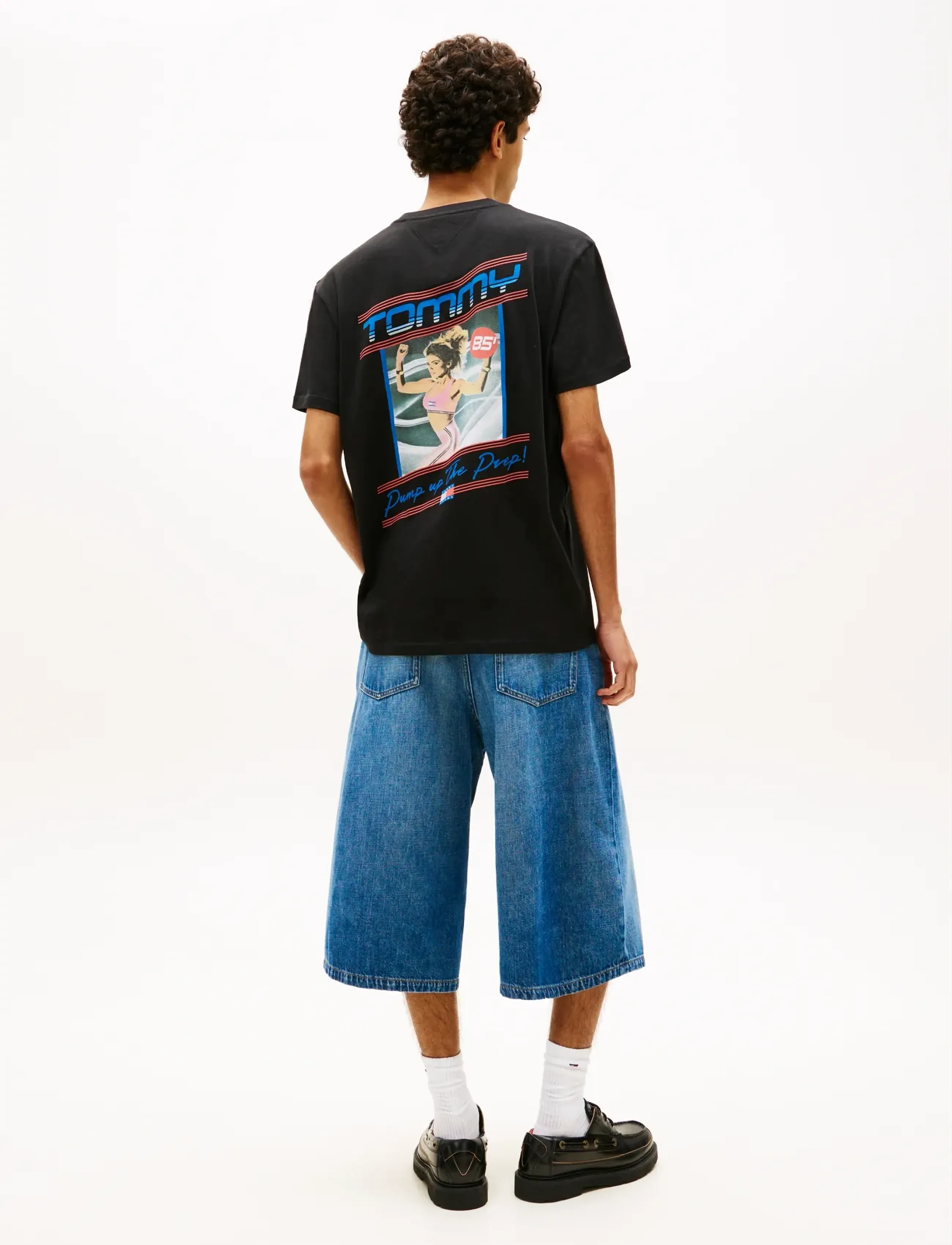 Tommy Jeans - TJM REG POSTER SS TEE - kortärmade t-shirts - black - 2