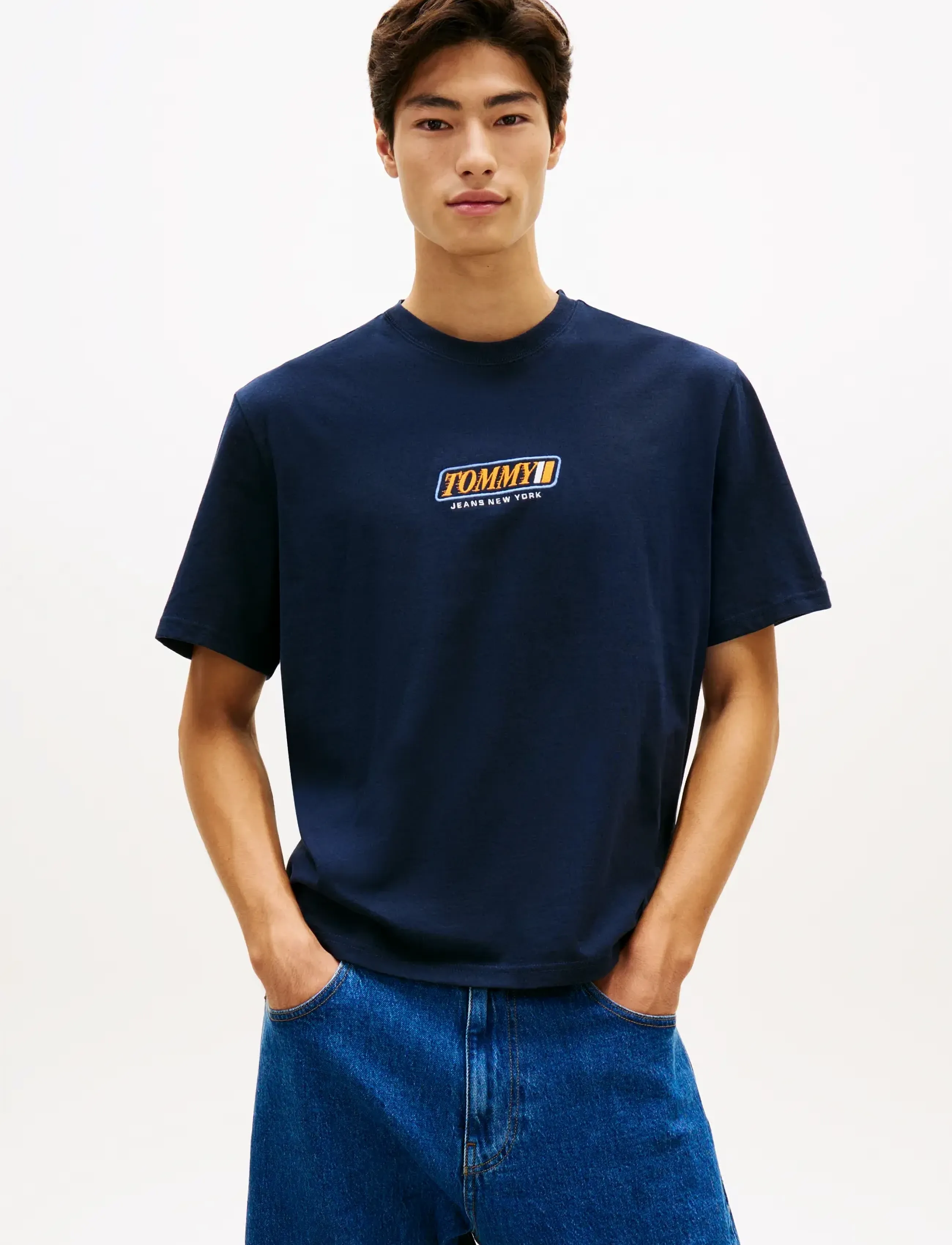 Tommy Jeans TJM 90S VINTAGE LA SS TEE - T-särgid - DARK NIGHT NAVY / navy
