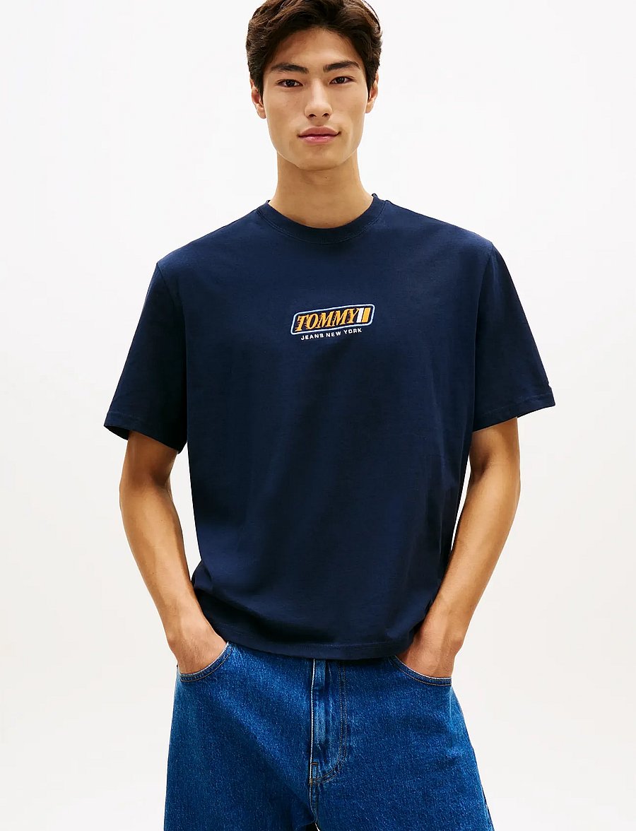 Tommy Jeans - TJM 90S VINTAGE LA SS TEE - dark night navy - 0