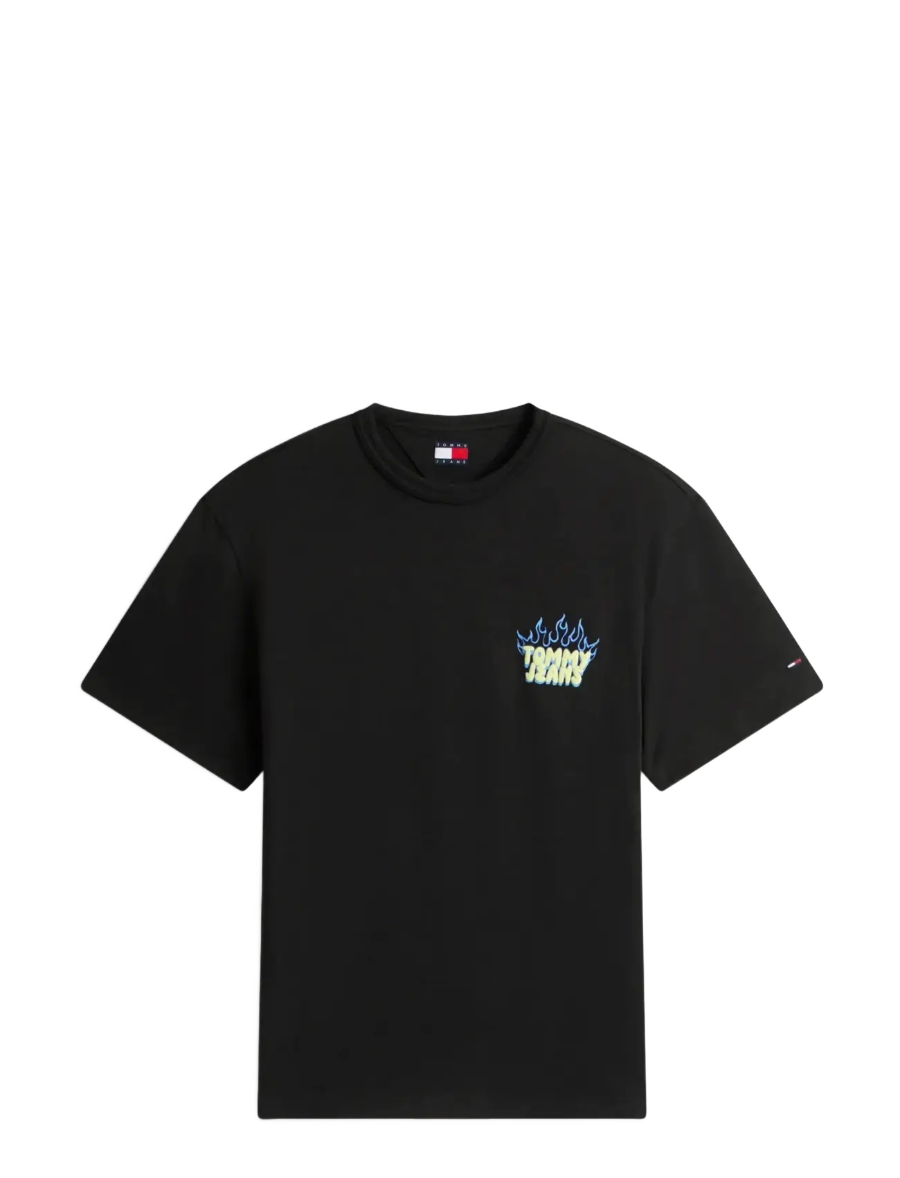 TOMMY JEANS Tjm Rlx Bubble Flame Ss Tee Schwarz - XS - Herren