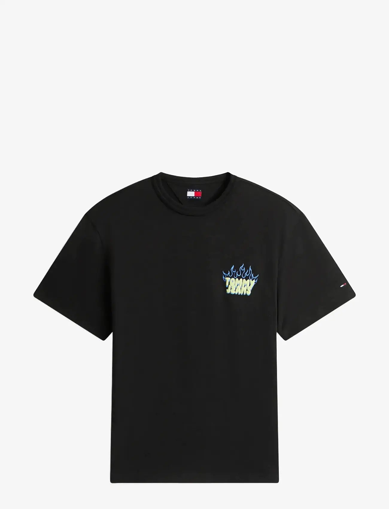 Tommy Jeans - TJM RLX BUBBLE FLAME SS TEE - kortærmede t-shirts - black - 1