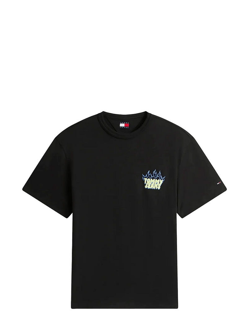 Tommy Jeans - TJM RLX BUBBLE FLAME SS TEE - kurzärmelig - black - 1