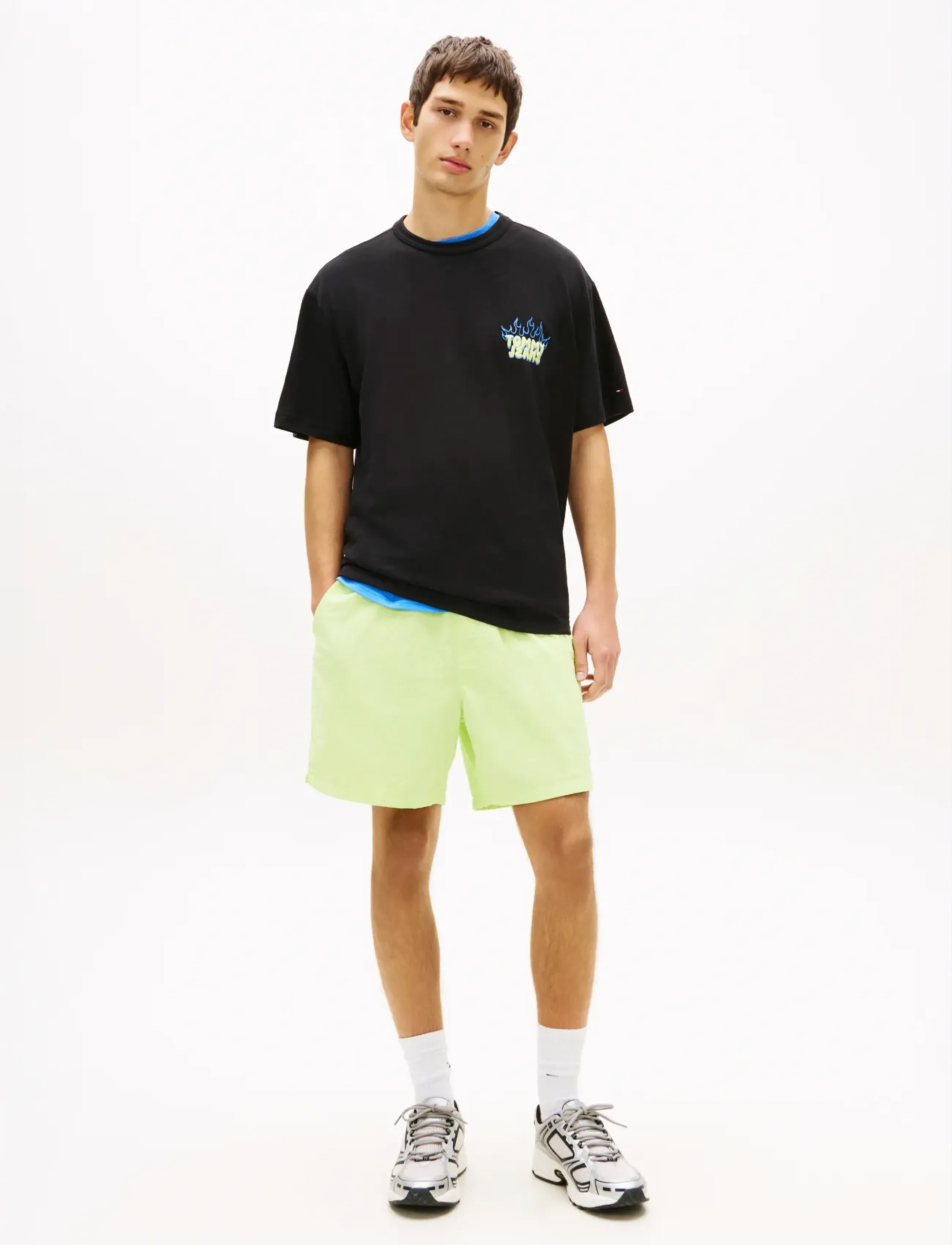 Tommy Jeans - TJM RLX BUBBLE FLAME SS TEE - kortærmede t-shirts - black - 3