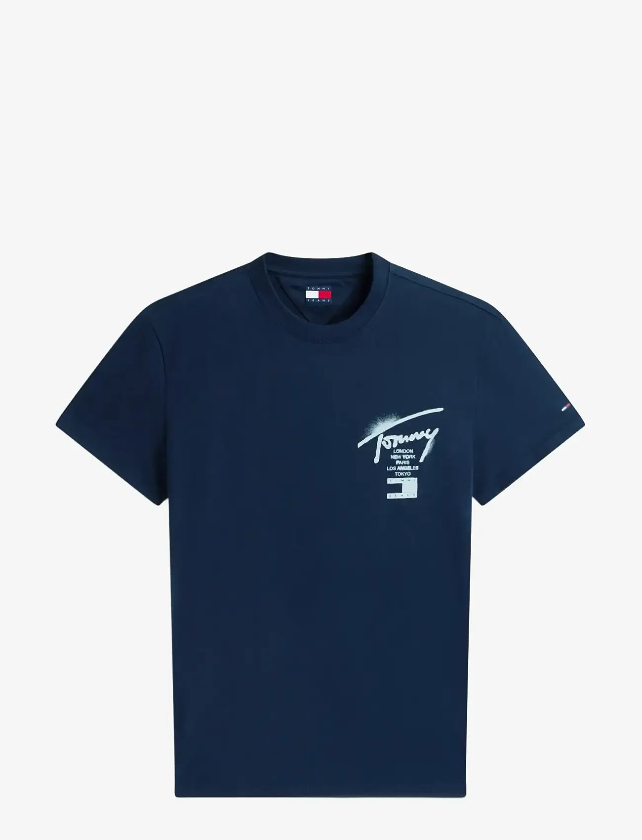 Tommy Jeans TJM REG CITY SIGN SS TEE EXT - T-shirts - DARK NIGHT NAVY / navy