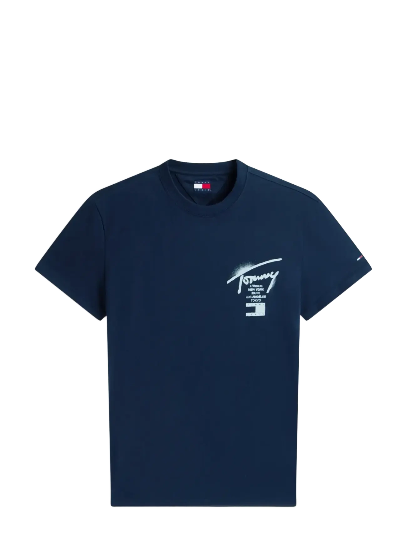 Tommy Jeans TJM REG CITY SIGN SS TEE EXT - Kläder - DARK NIGHT NAVY / navy