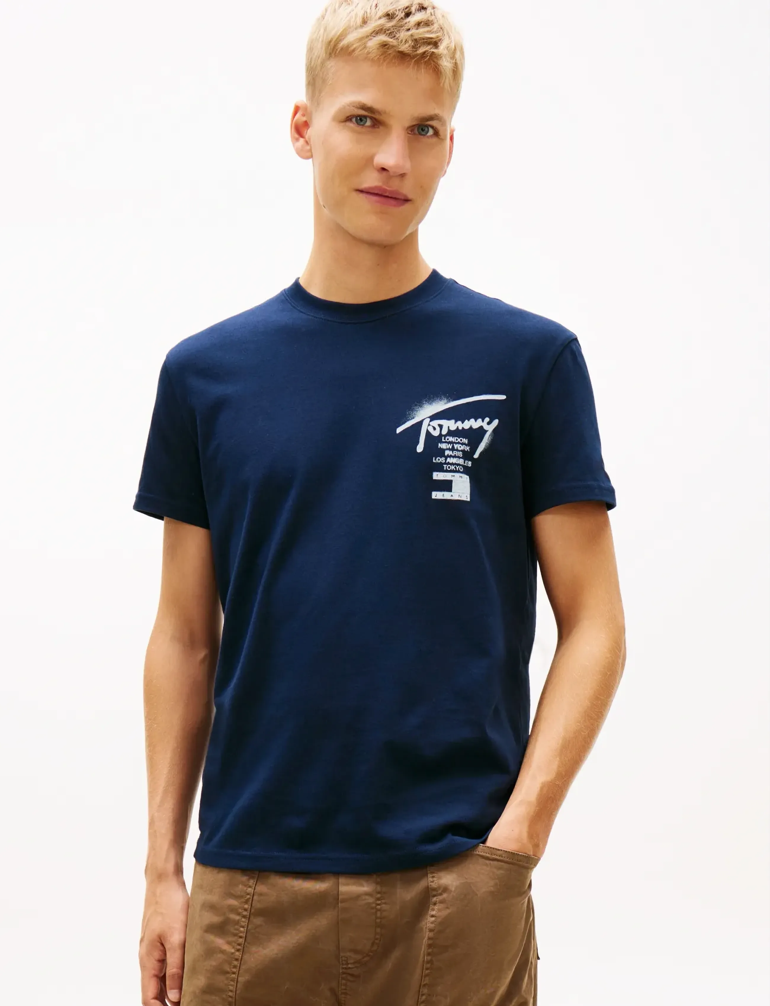 Tommy Jeans TJM REG CITY SIGN SS TEE EXT - Nyheter - DARK NIGHT NAVY / navy