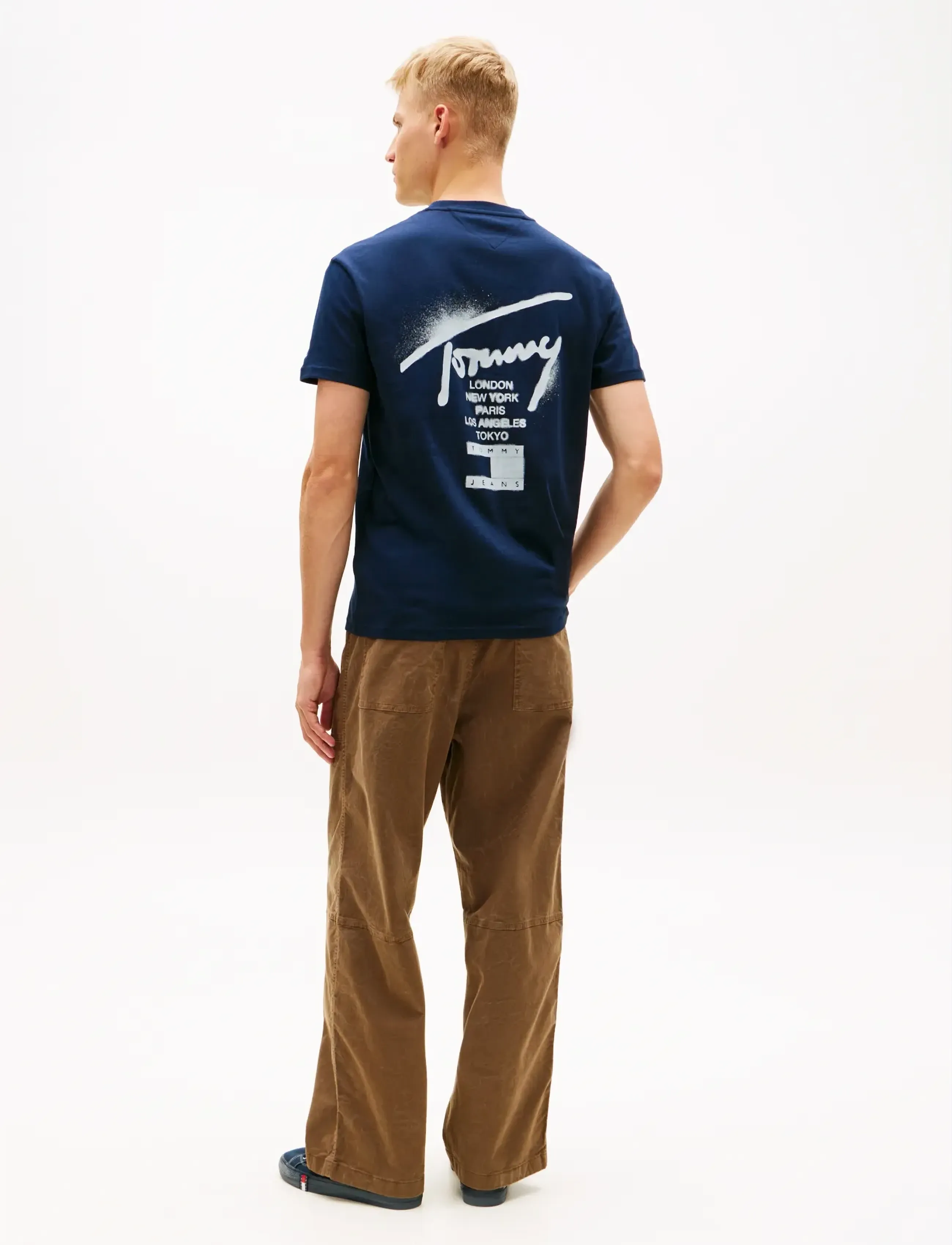 Tommy Jeans - TJM REG CITY SIGN SS TEE EXT - kortærmede t-shirts - dark night navy - 2
