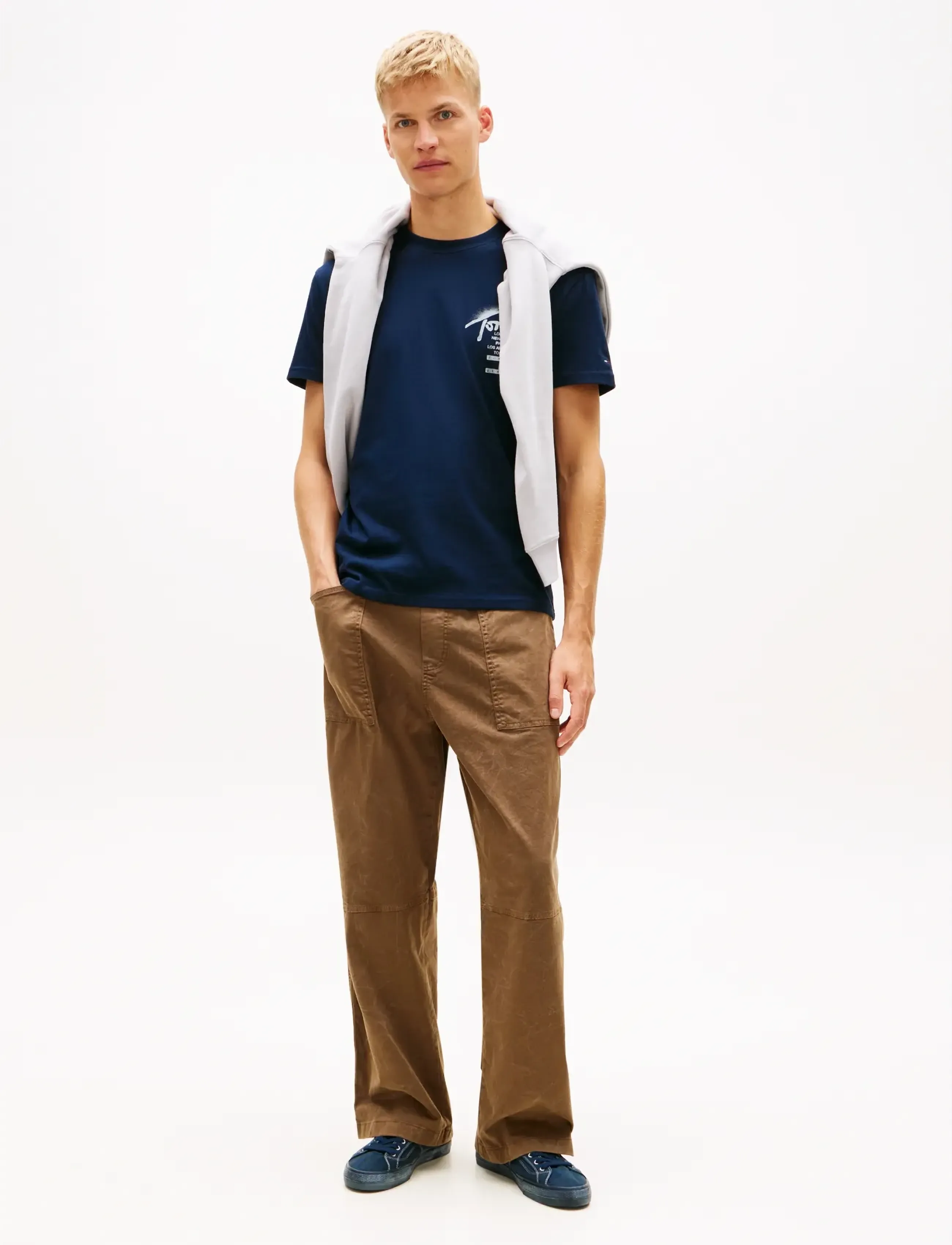 Tommy Jeans - TJM REG CITY SIGN SS TEE EXT - kortærmede t-shirts - dark night navy - 3