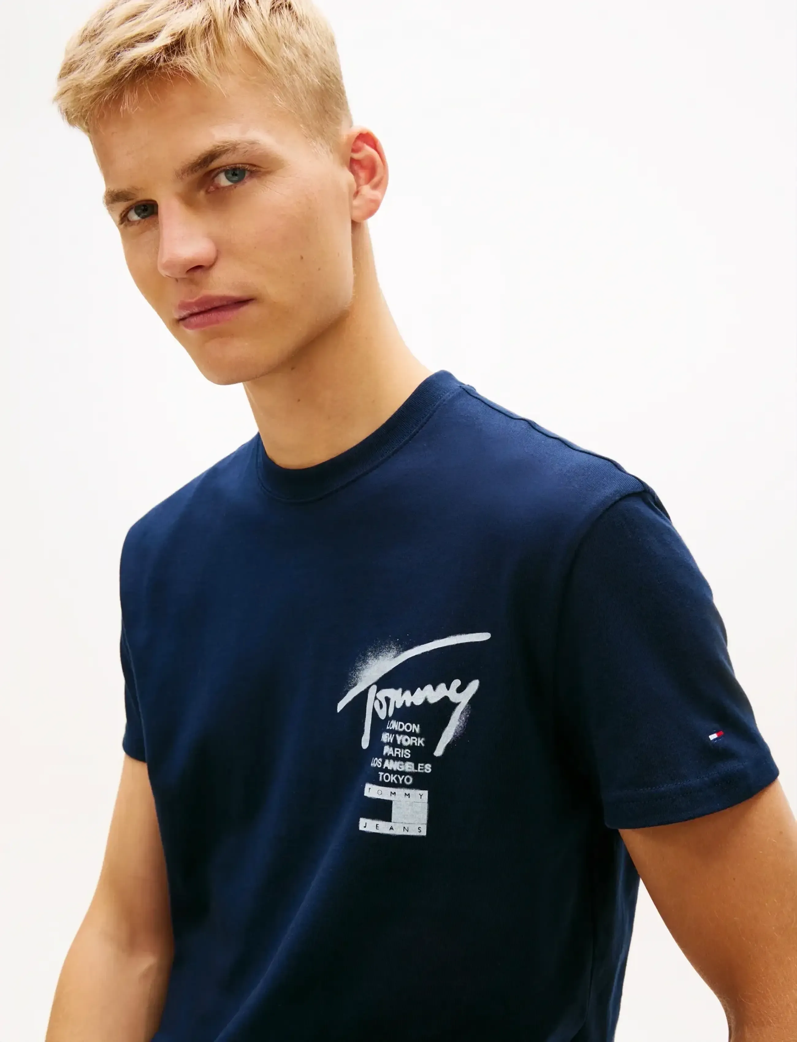 Tommy Jeans - TJM REG CITY SIGN SS TEE EXT - kortærmede t-shirts - dark night navy - 4