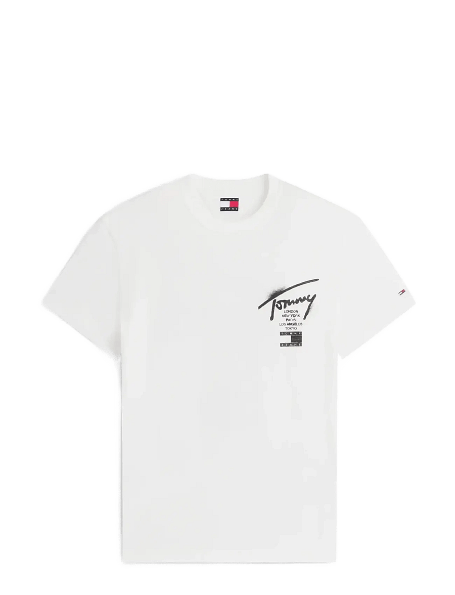 Tommy Jeans - TJM REG CITY SIGN SS TEE EXT - lühikeste varrukatega t-särgid - ecru - 1