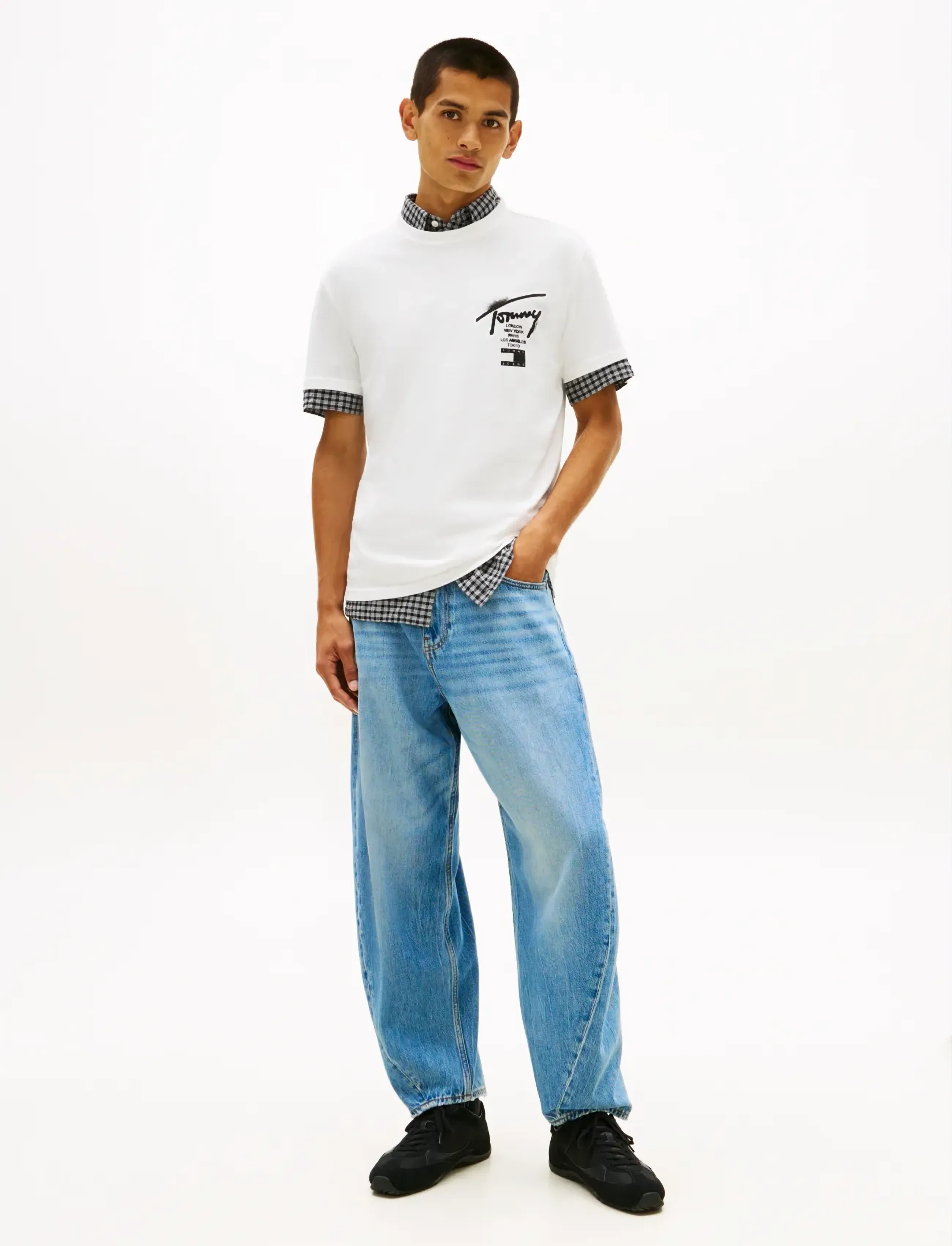 Tommy Jeans - TJM REG CITY SIGN SS TEE EXT - kortærmede t-shirts - ecru - 3