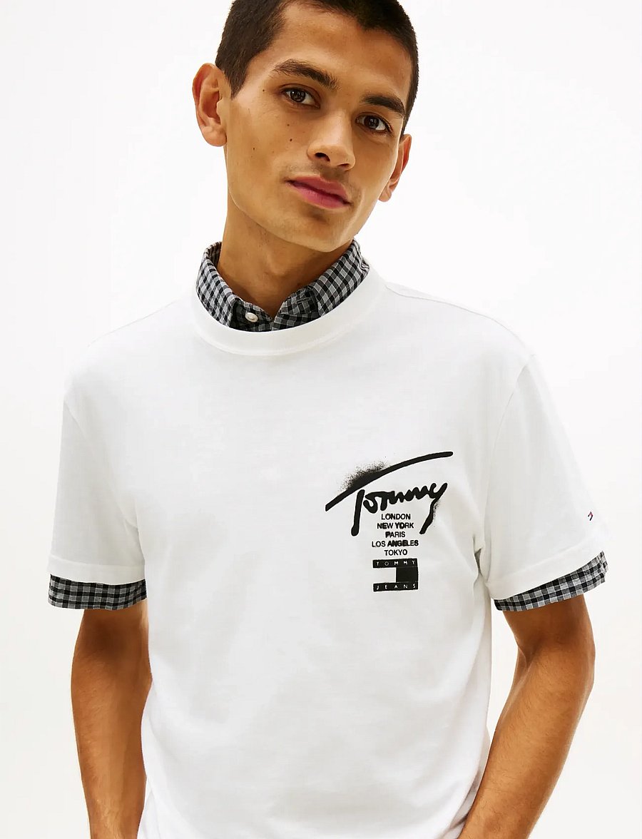 Tommy Jeans - TJM REG CITY SIGN SS TEE EXT - lühikeste varrukatega t-särgid - ecru - 4
