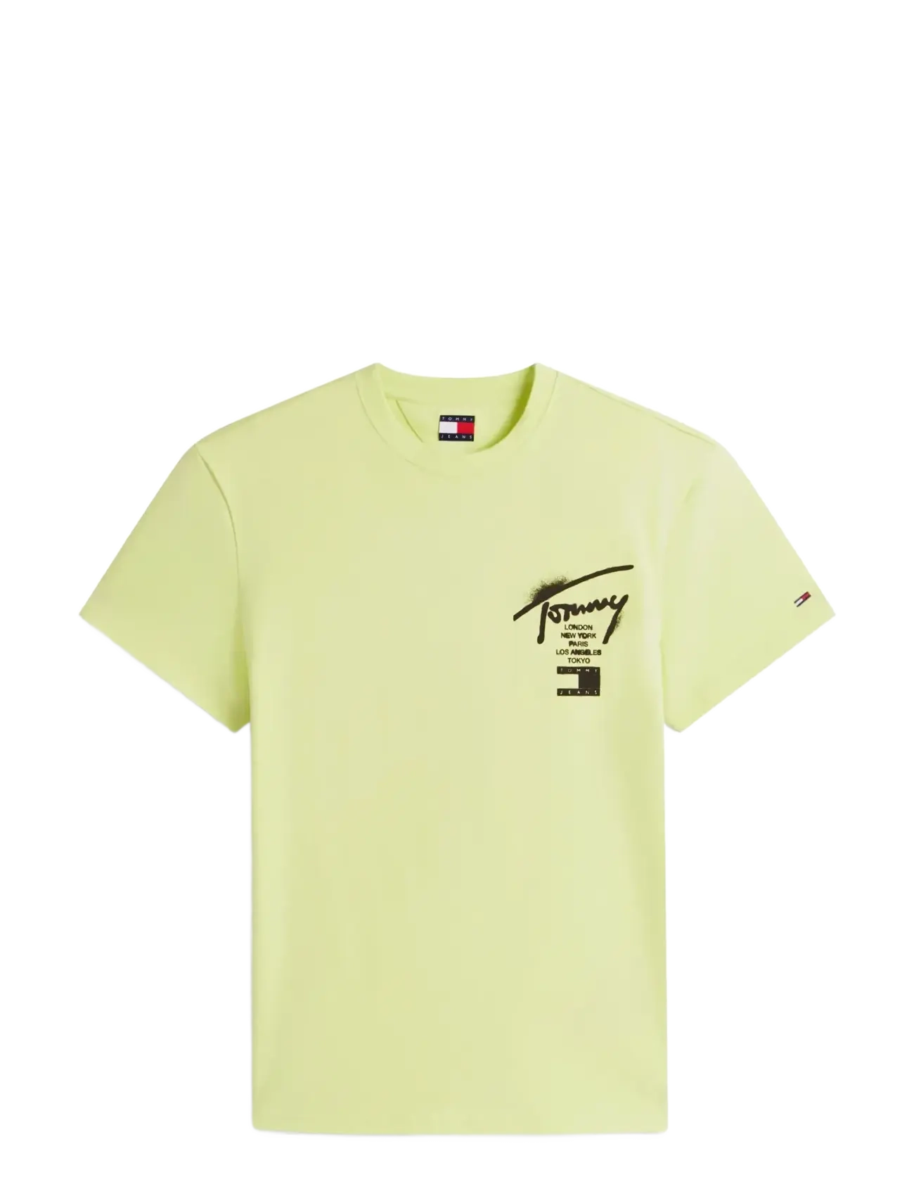 Tommy Jeans TJM REG CITY SIGN SS TEE EXT - T-shirts - FADED LIME / green