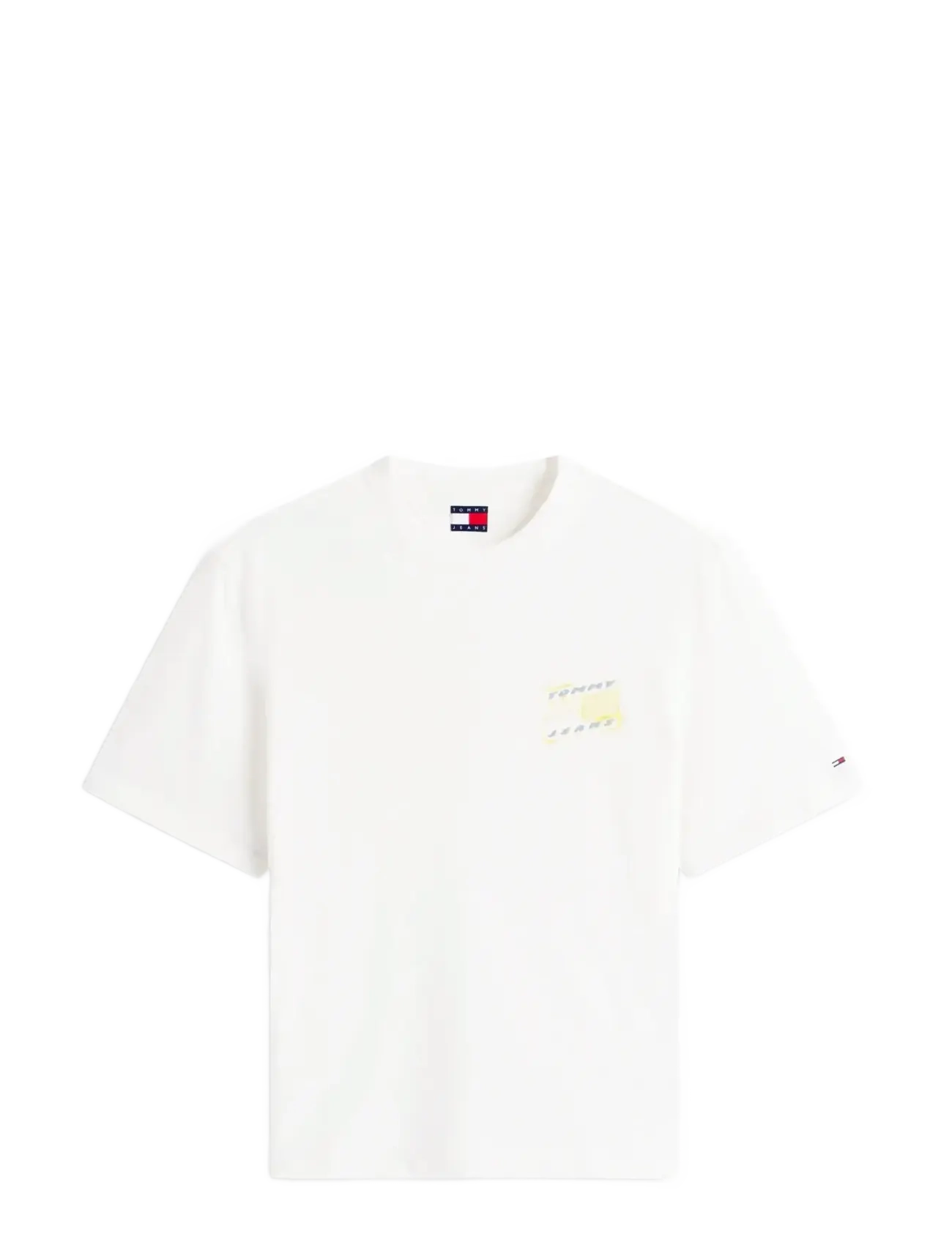 TOMMY JEANS Tjm 90S Bubble Flag Ss Tee Cream - M - Herren