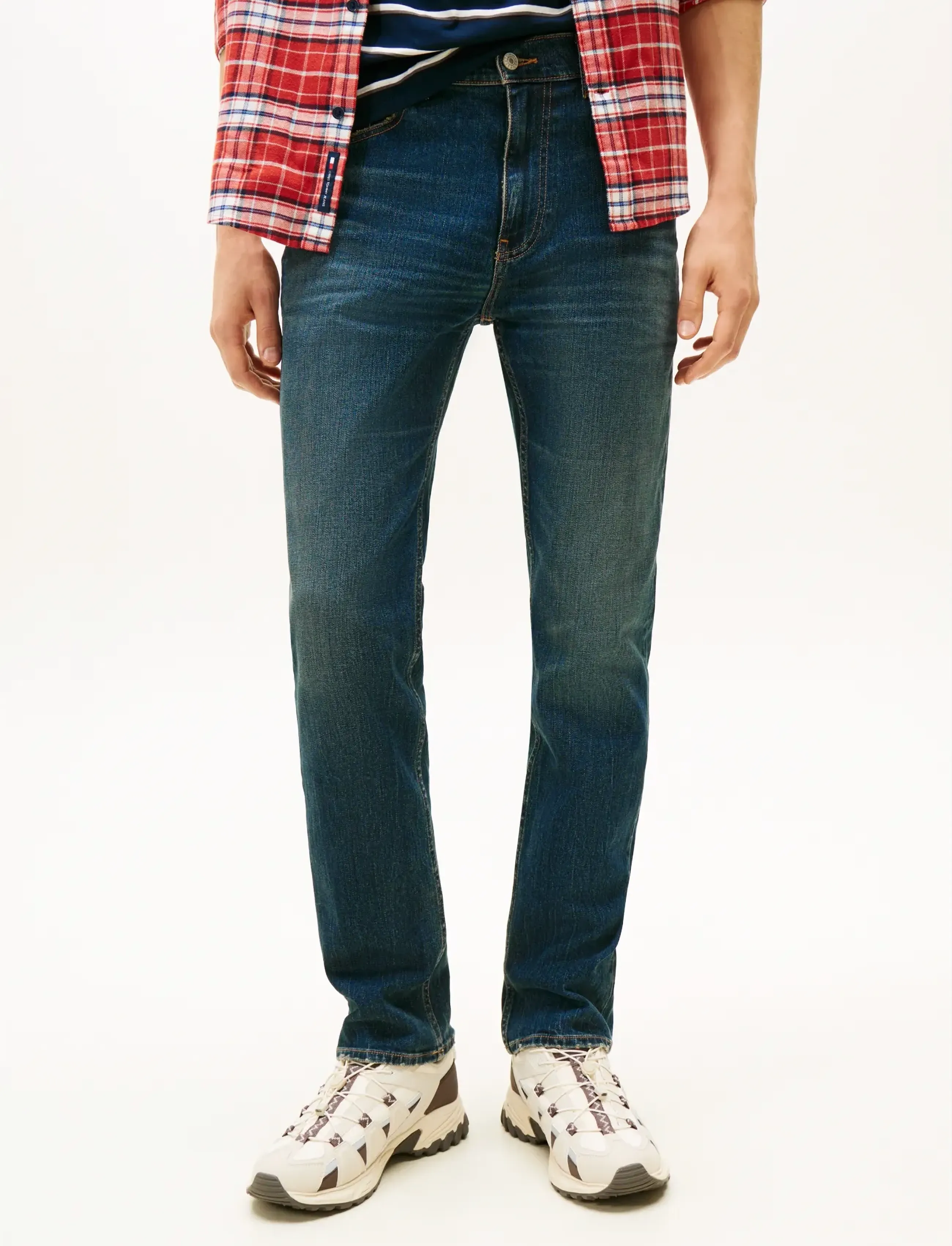 Tommy Jeans RYAN SLIM STR EI6165 - Slim jeans - DENIM DARK / blue