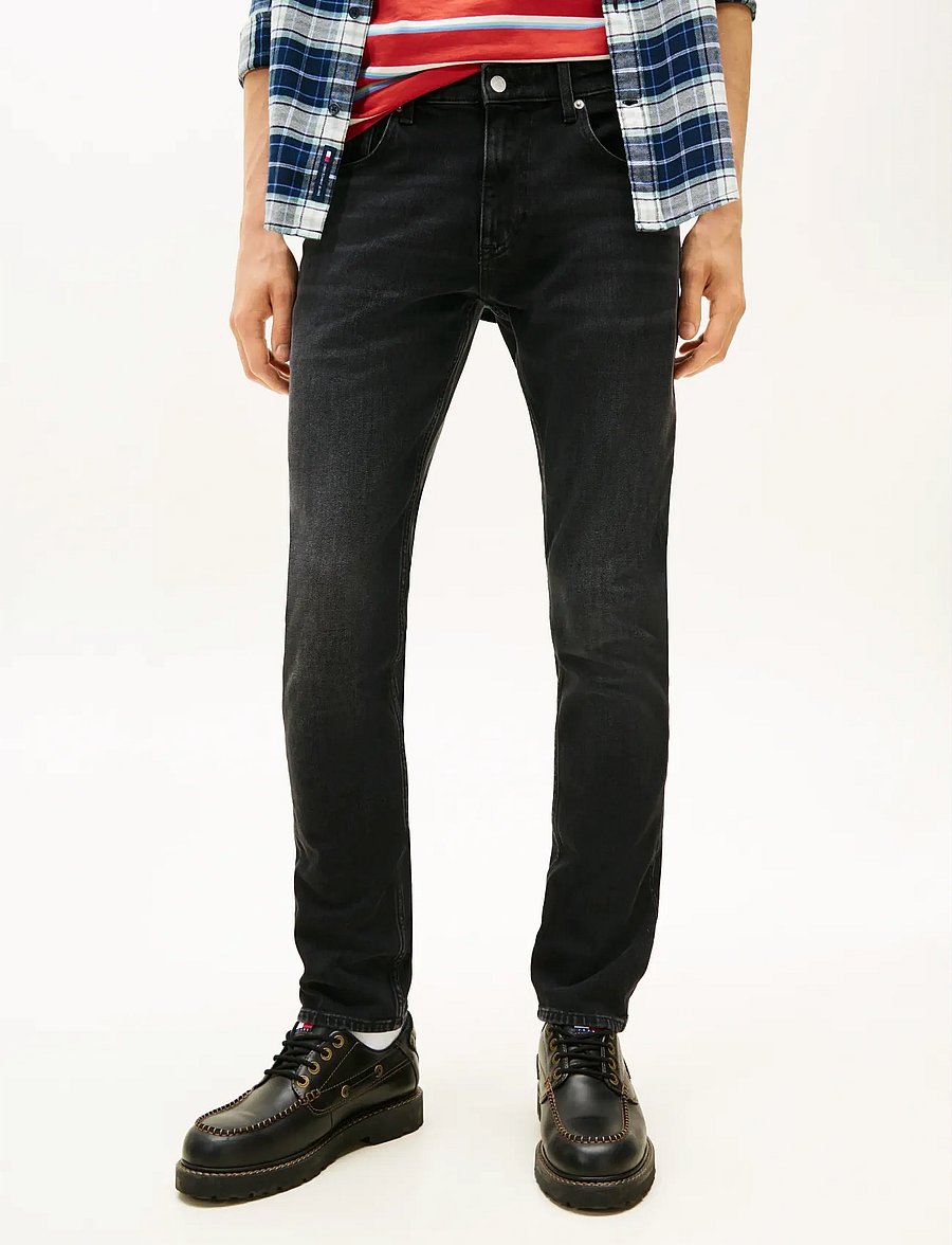 Tommy Jeans - SCANTON SLIM BI5181 - kitsad teksad - denim black - 0
