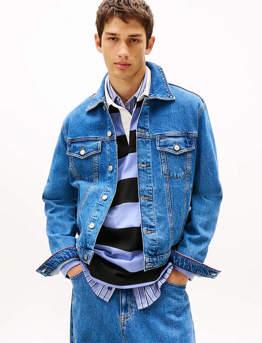 Tommy Jeans - RYAN RGLR TRCKR JCKT EXT CI8132 - ungefütterte denimjacken - denim medium - 0