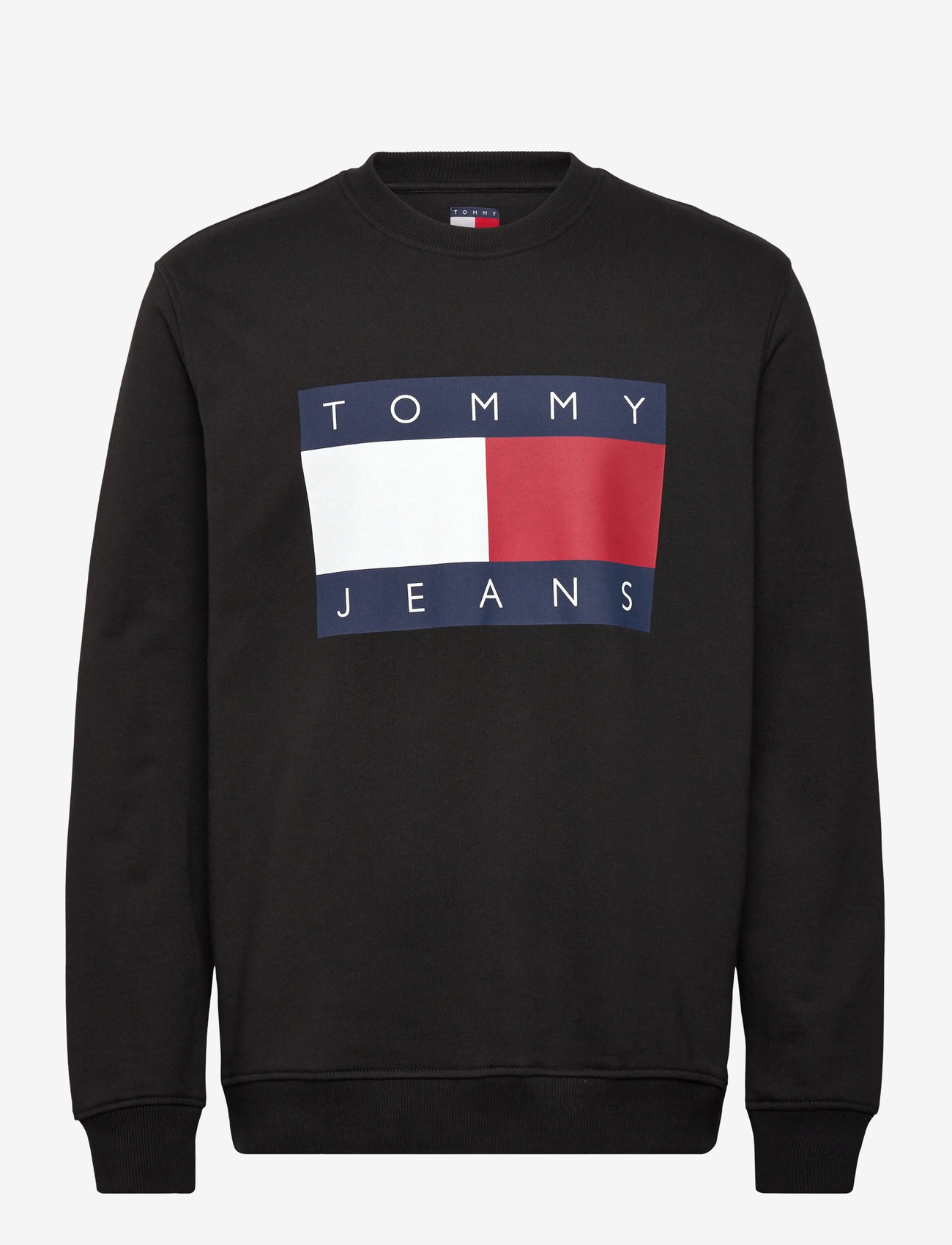 Tommy Jeans - TJM REG BIG FLAG CNECK EXT - dressipluusid - black - 1