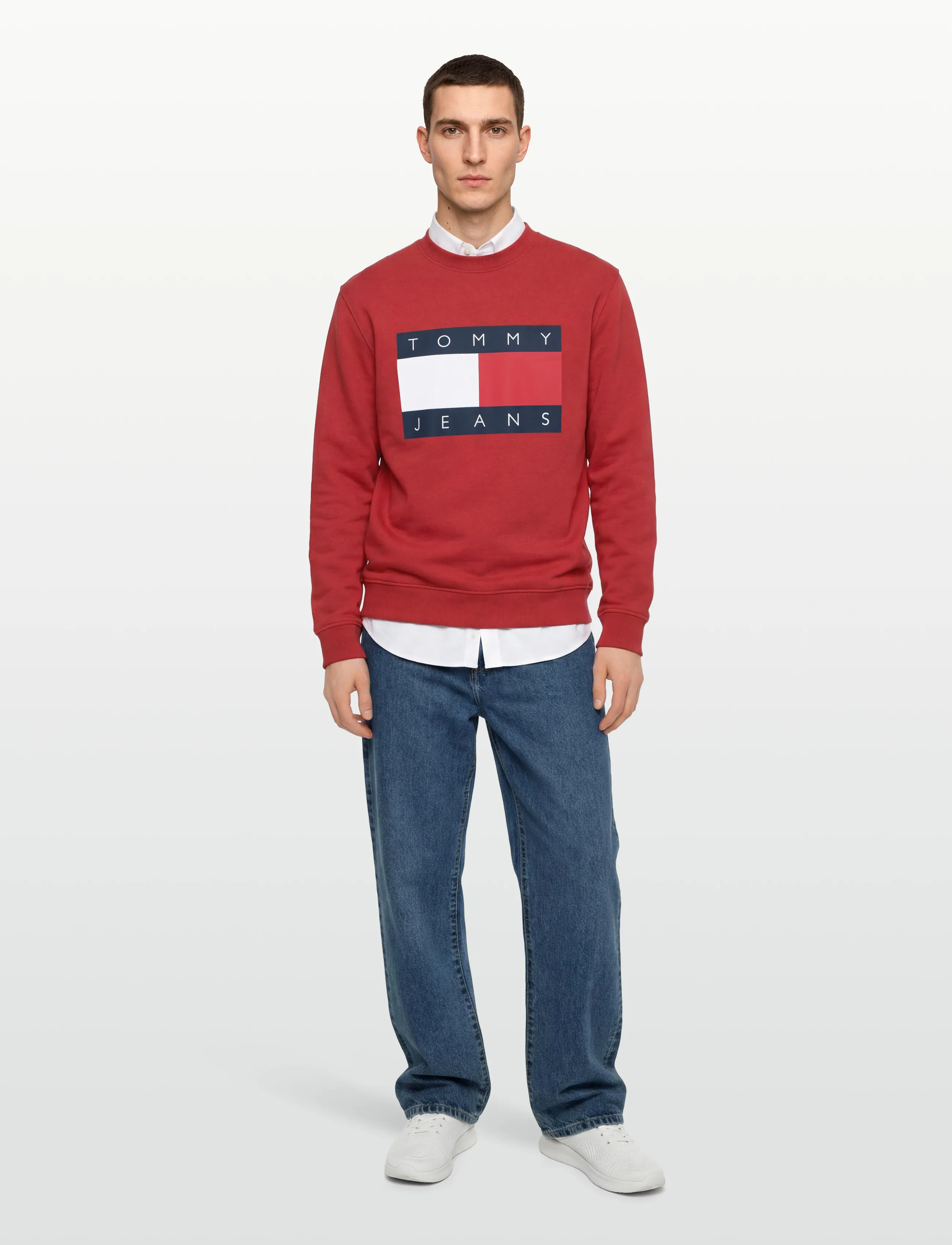 Tommy Jeans - TJM REG BIG FLAG CNECK - shop efter stil - terracotta red - 0