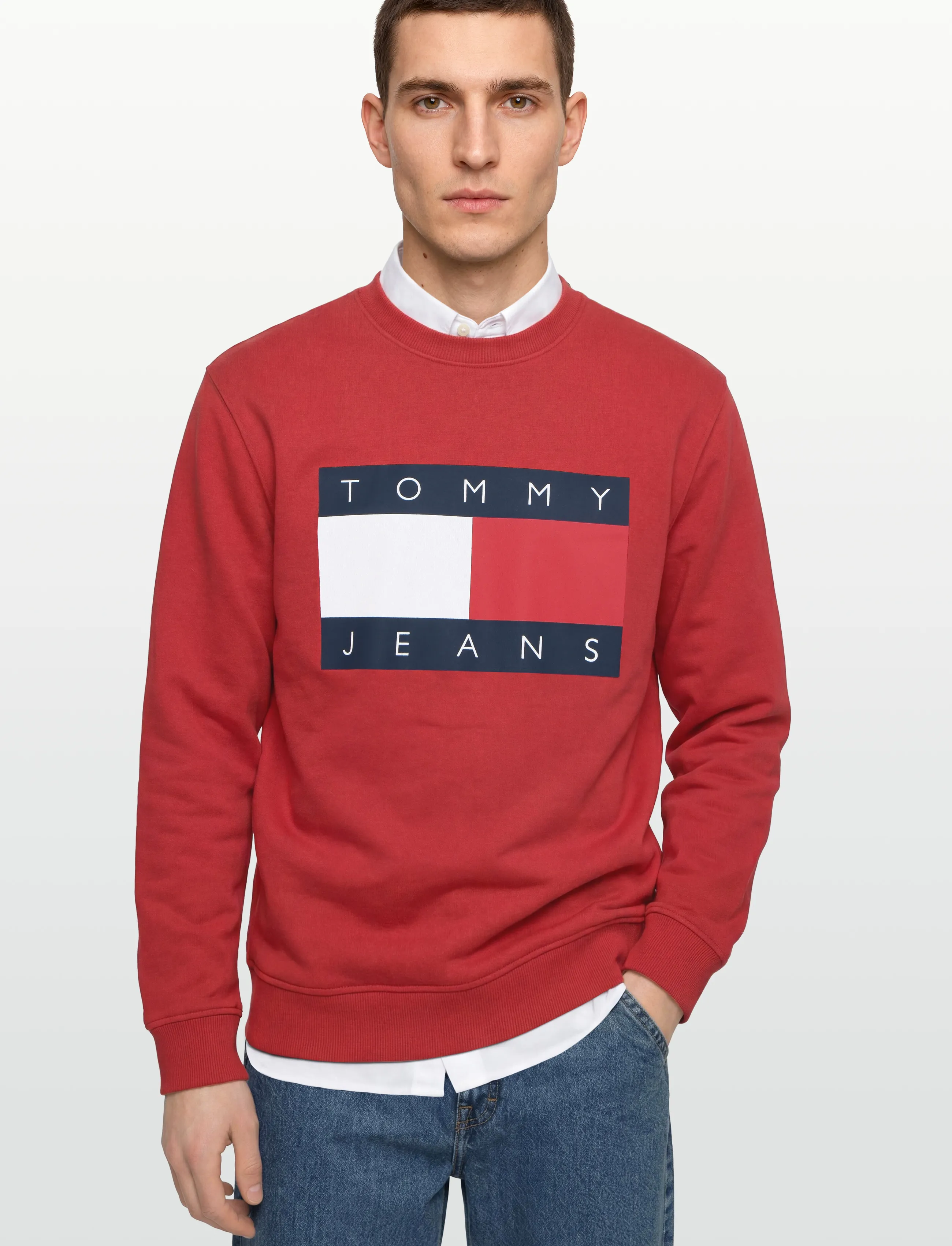 Tommy Jeans - TJM REG BIG FLAG CNECK - shop efter stil - terracotta red - 3