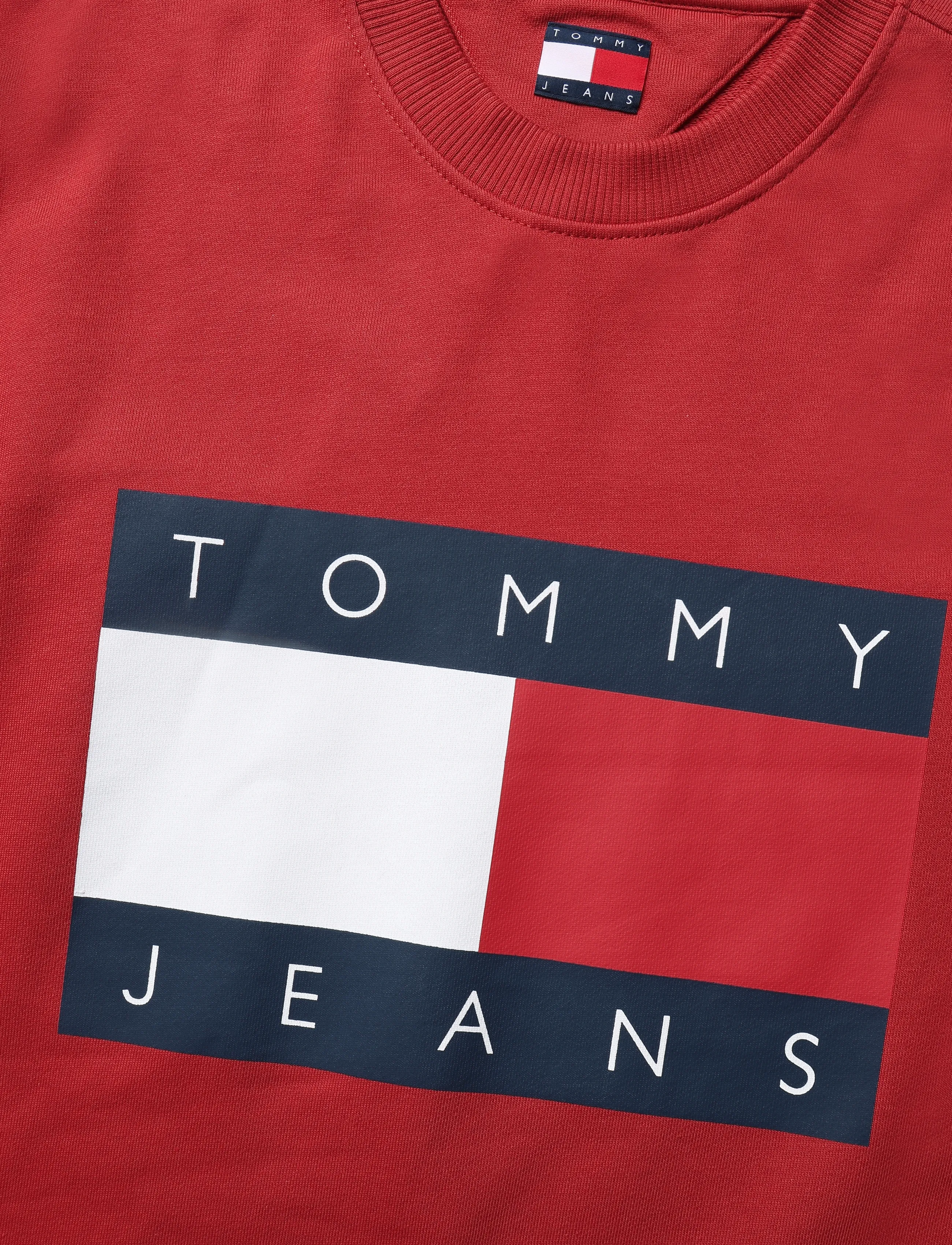 Tommy Jeans - TJM REG BIG FLAG CNECK - shoppa efter stil - terracotta red - 2