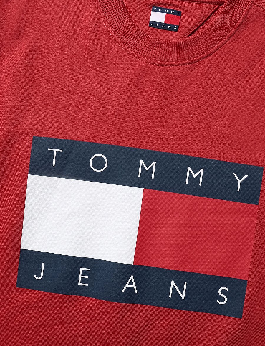 Tommy Jeans - TJM REG BIG FLAG CNECK EXT - sweatshirts - terracotta red - 5