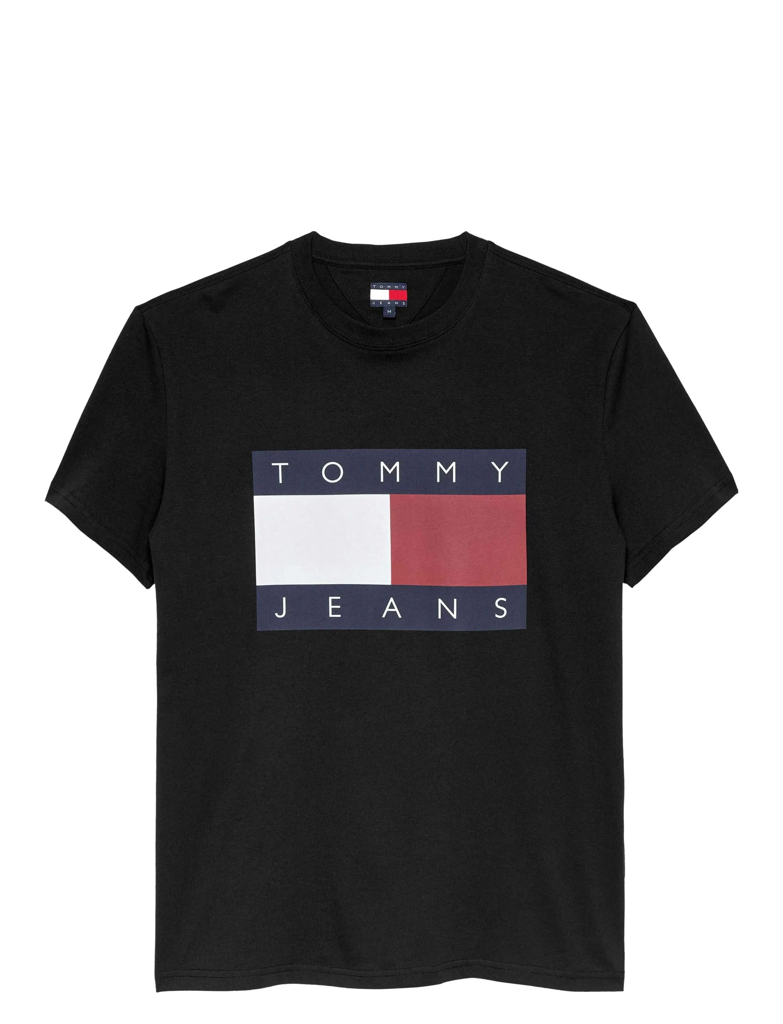 TOMMY JEANS Tjm Reg Big Flag Ss Tee Ext Schwarz - XS - Herren