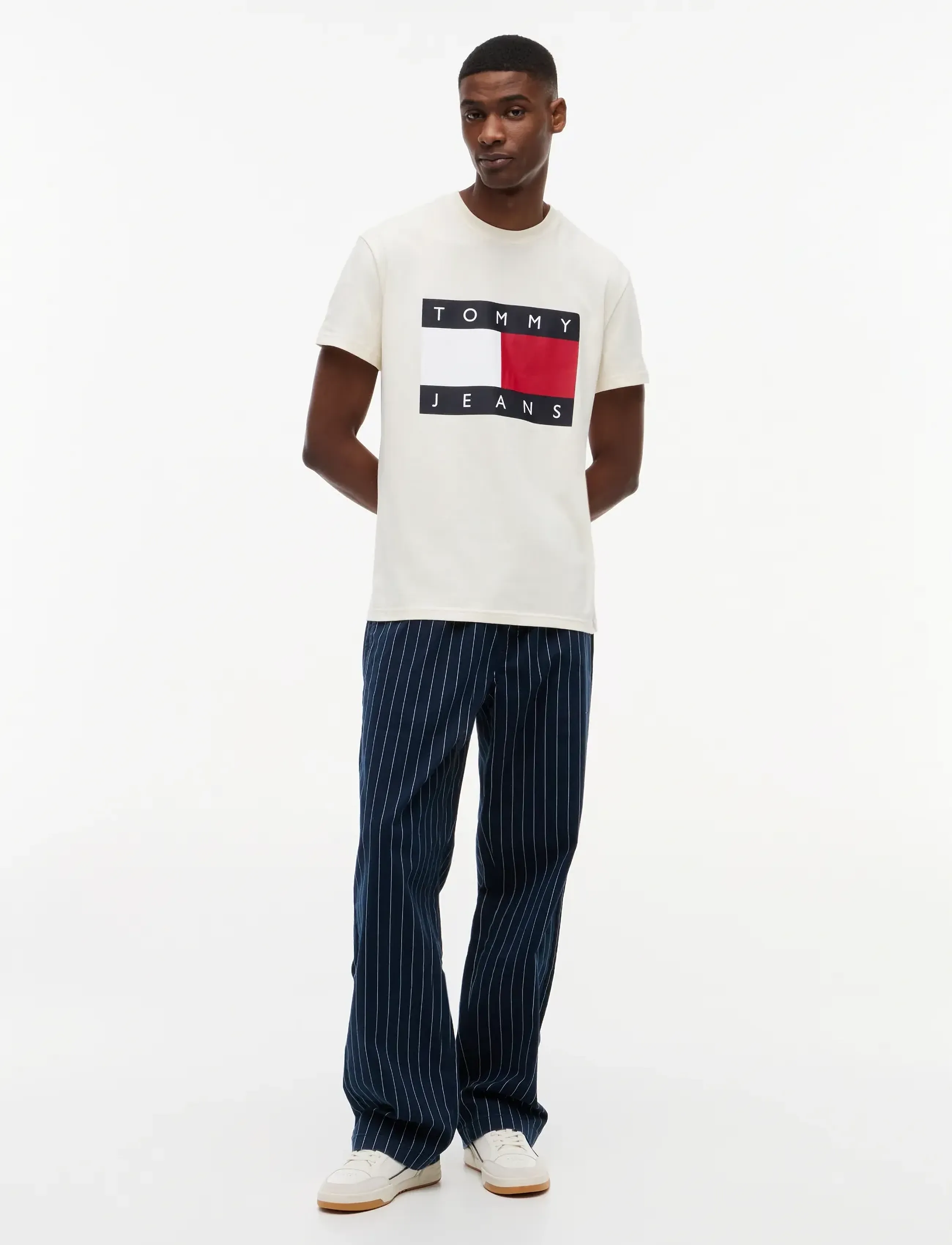 Tommy Jeans - TJM REG BIG FLAG SS TEE EXT - short-sleeved t-shirts - calico - 4